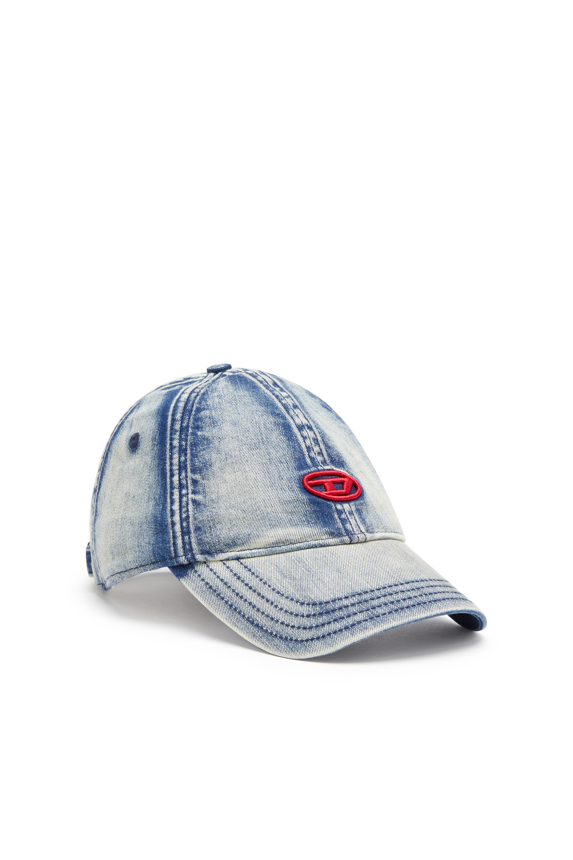 Diesel - C-GABLE, Cappello da baseball in denim trattato Uomo in Blu - 1