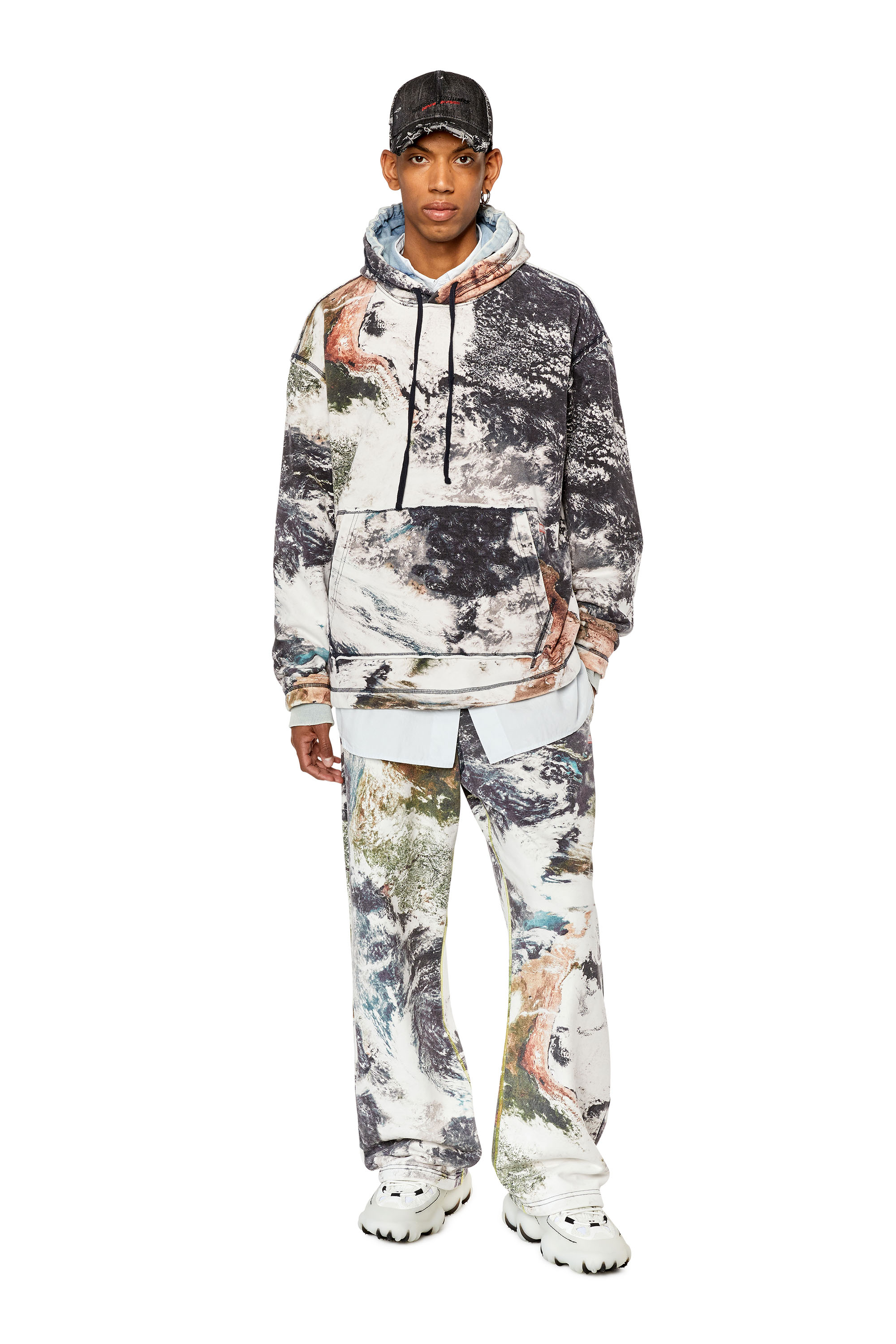 Diesel - S-PAY-HOOD-L1, Bianco/Nero - Image 2