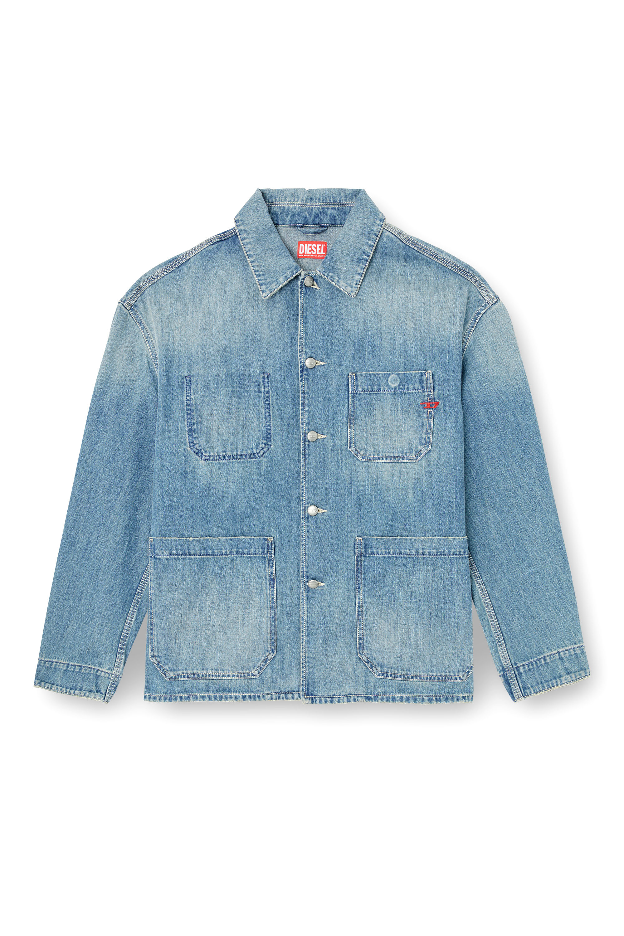 Diesel - D-STACK-U, Giacca in denim utility Unisex in Blu - 3