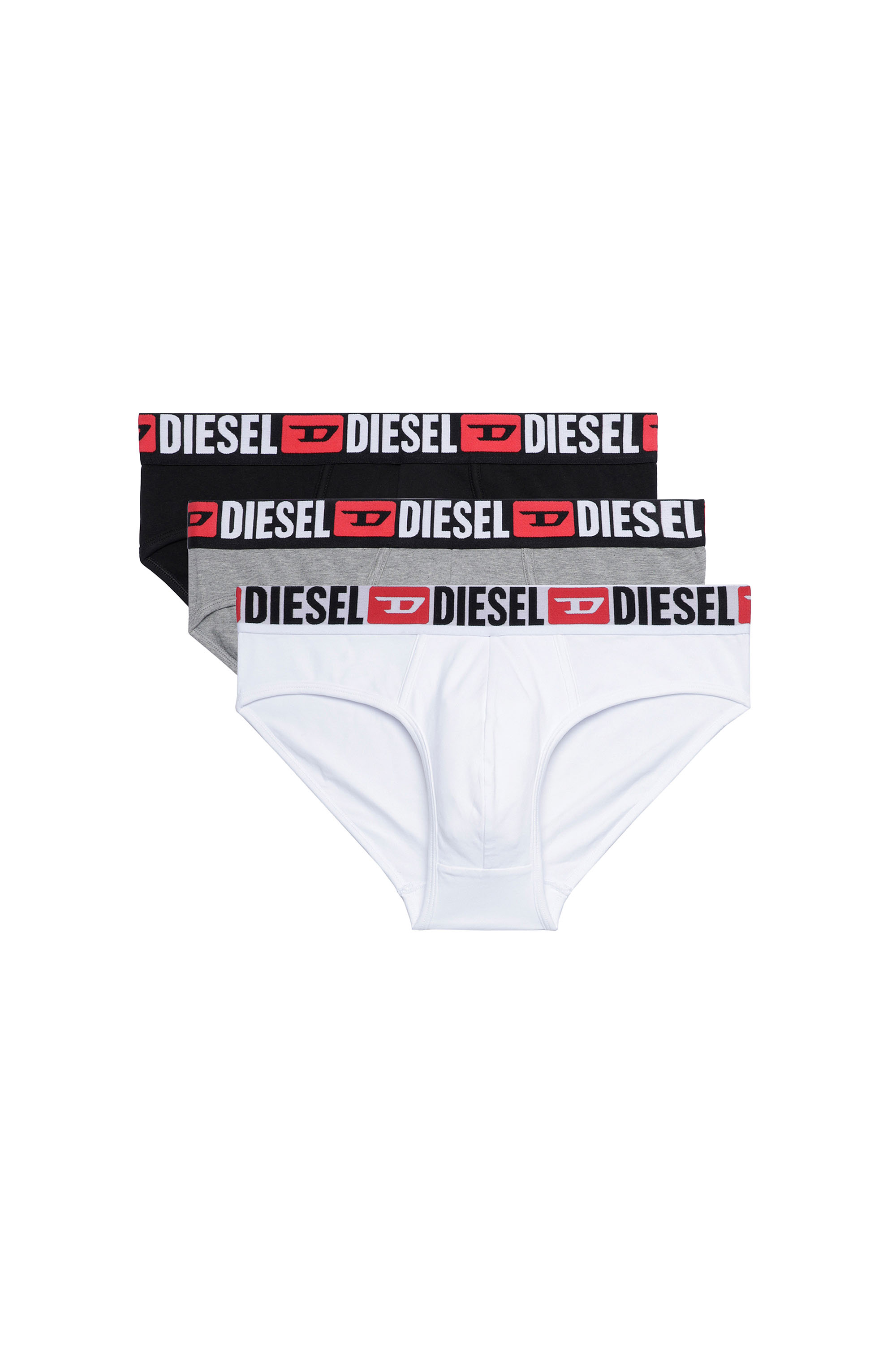 Diesel - UMBR-ANDRETHREEPACK, Set di tre slip a tinta unita Uomo in Multicolor - 1