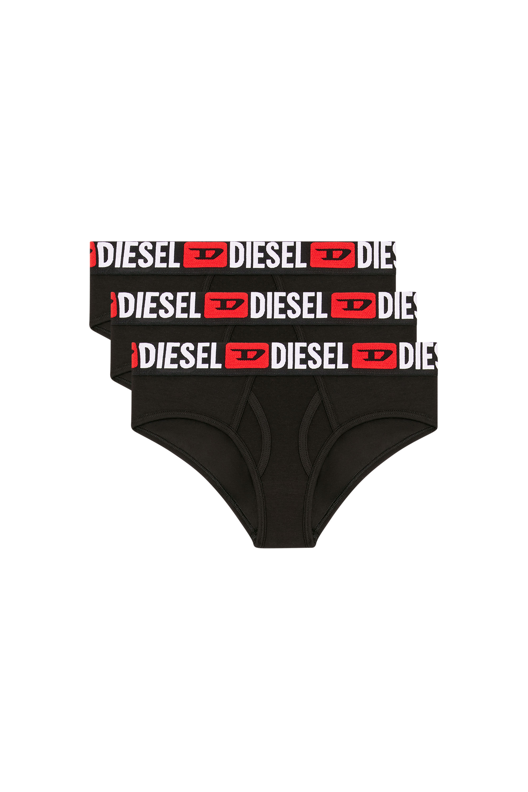 Diesel - OXY-D-CORE-3PACK, Set di tre slip con maxi logo in vita Donna in Nero - 1