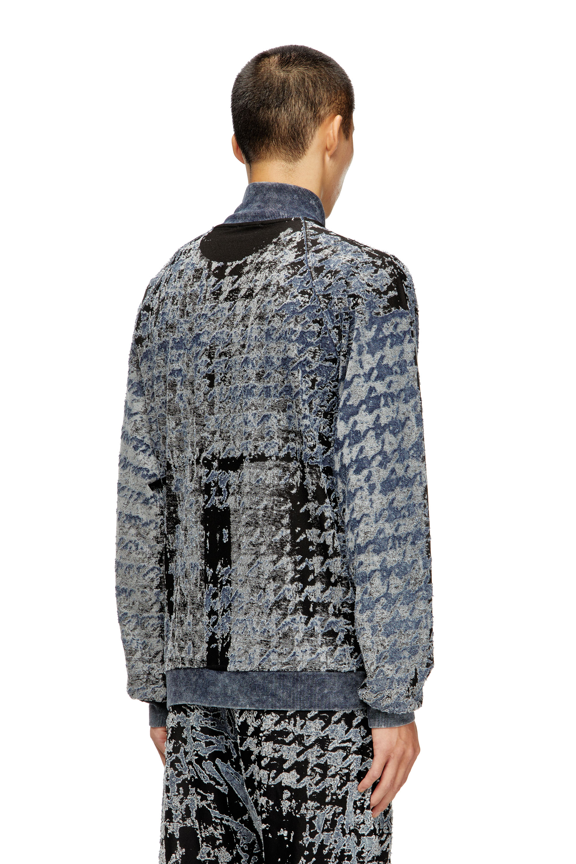 Diesel - S-CORR, Top con zip dévoré con motivo a quadri Uomo in Multicolor - 4