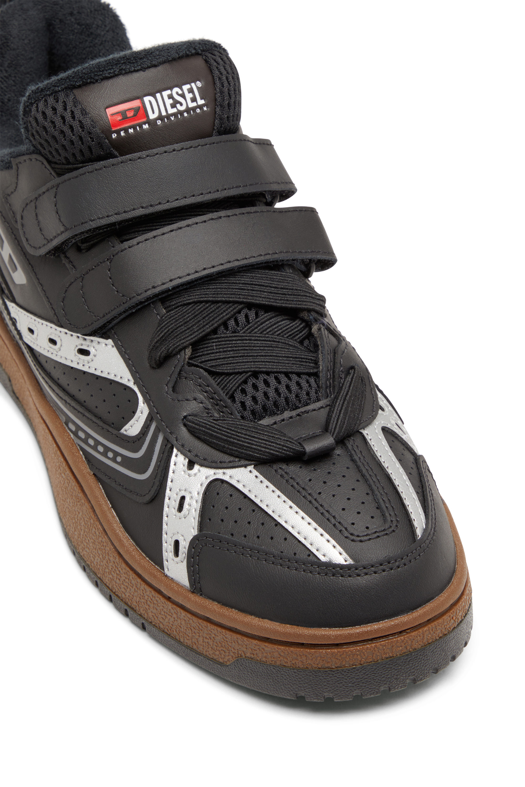 Diesel - S-UKIYO SKT, S-Ukiyo-Sneaker in pelle con chiusure a strappo Uomo in Nero - 6