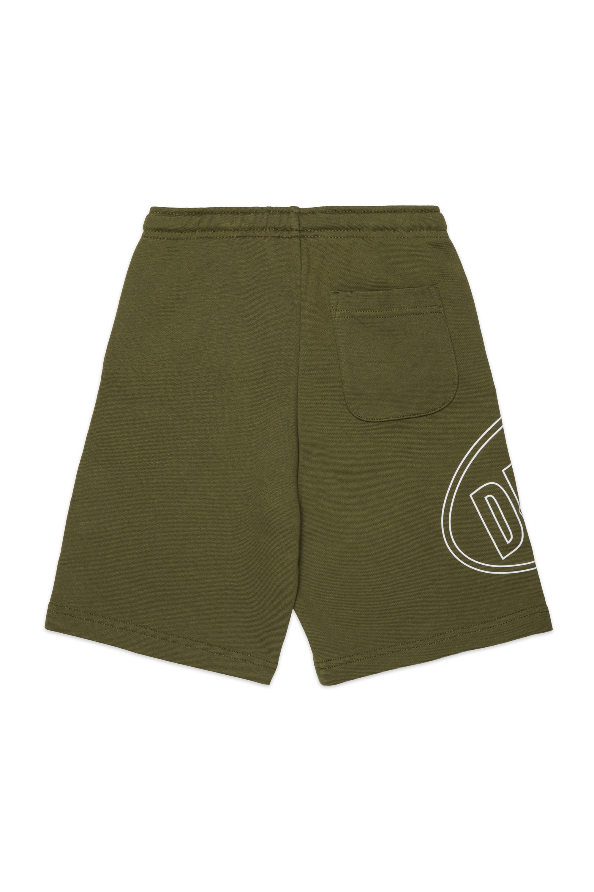 Diesel - PCIRCLE SHORT, Bermuda in cotone con maxi stampa Uomo in Verde - 2