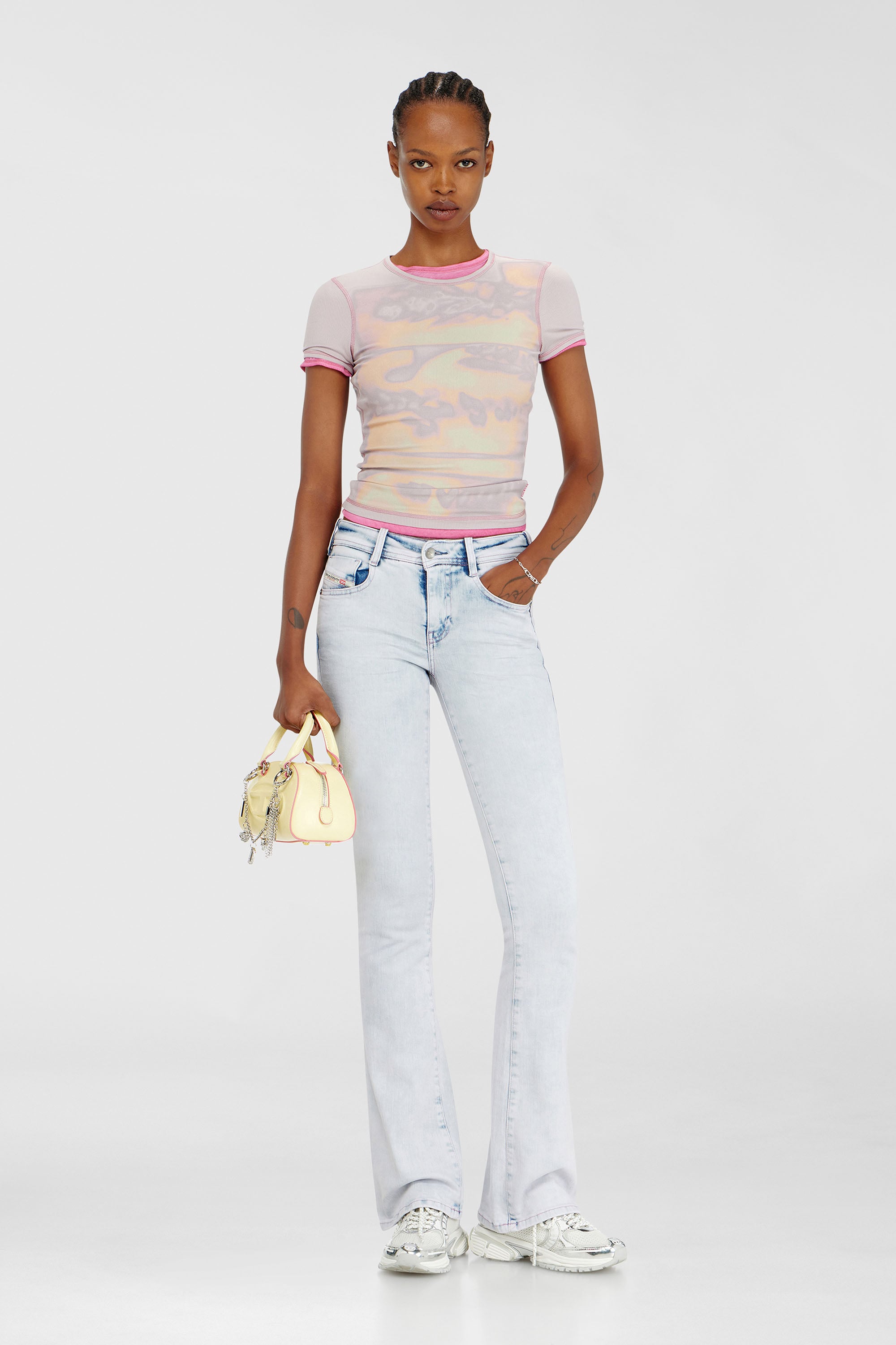 Diesel - Bootcut Jeans 1969 D-Ebbey 0HDBH Donna, Blu Chiaro - Image 1