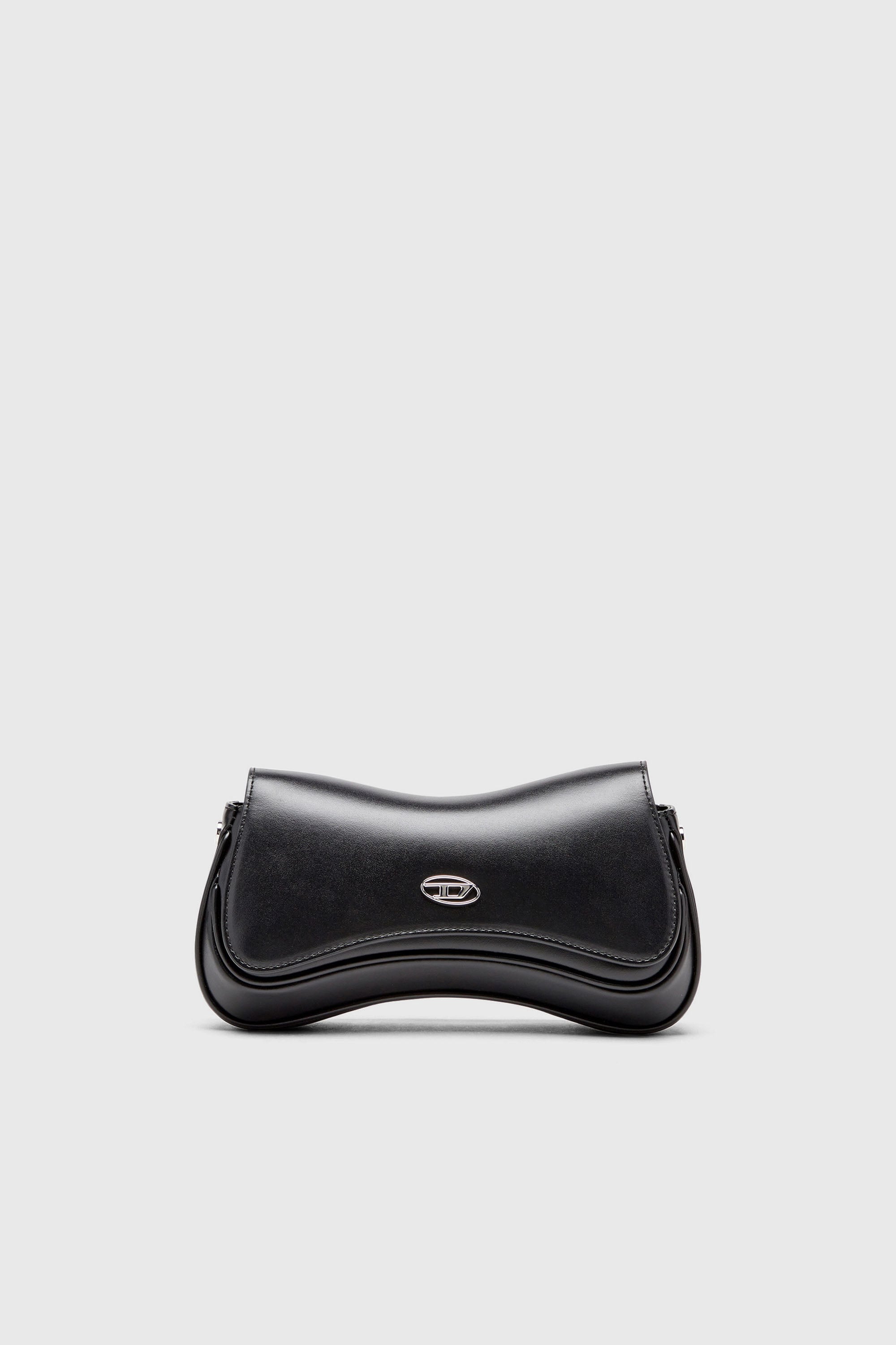 Diesel - PLAY CLUTCH, Play-Borsa a spalla in pelle semilucida Donna in Nero - 2