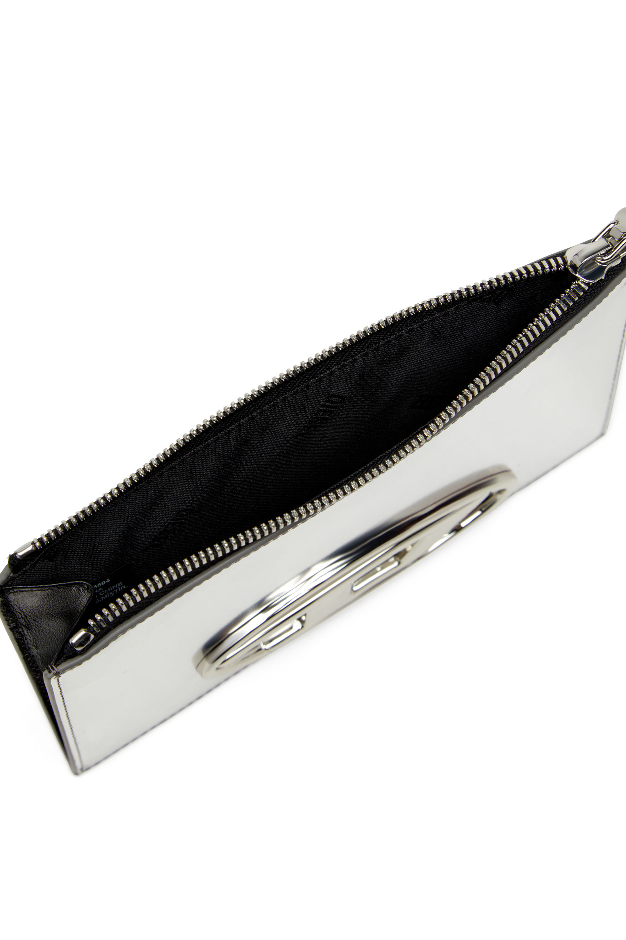 Diesel - 1DR POUCH III, Pouch con zip in pelle specchiata Unisex in Argento - 4