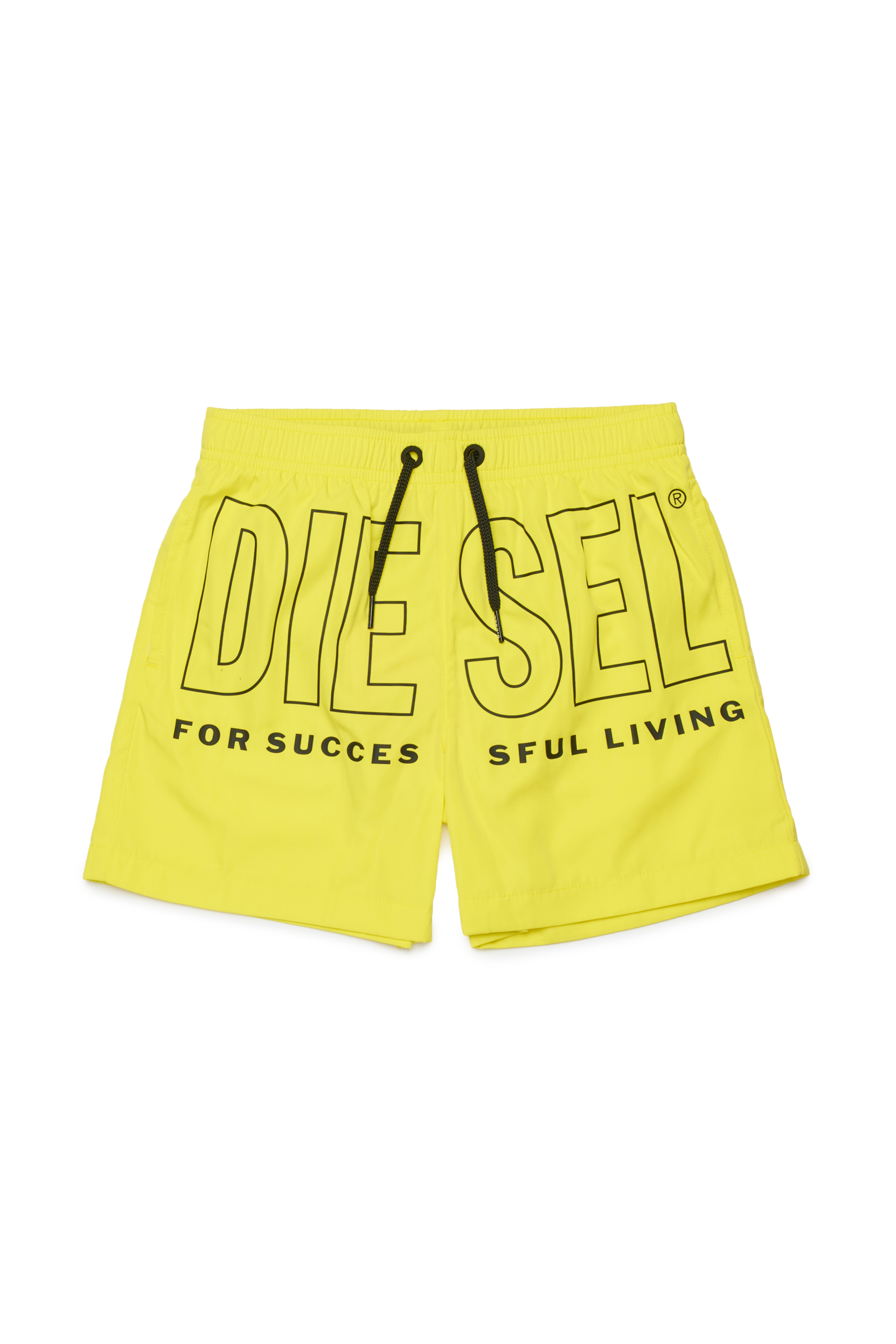 Diesel - MIDIT, Shorts da bagno con maxi logo Uomo in Giallo - 1