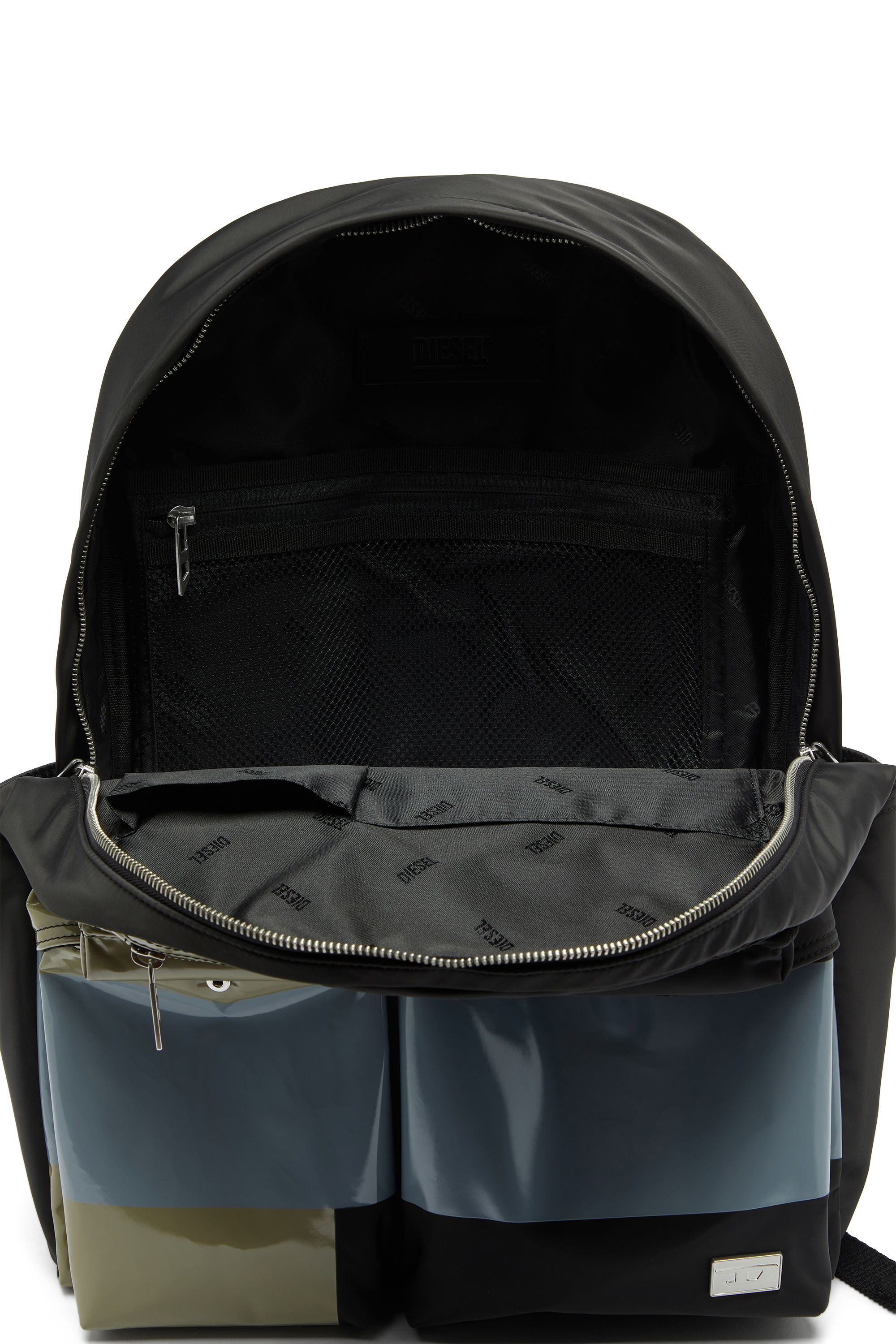 Diesel - MULTI-PKTS BACKPACK X, Multi-Pkts - Zaino color-block con tasche multiple Unisex in Multicolor - 3