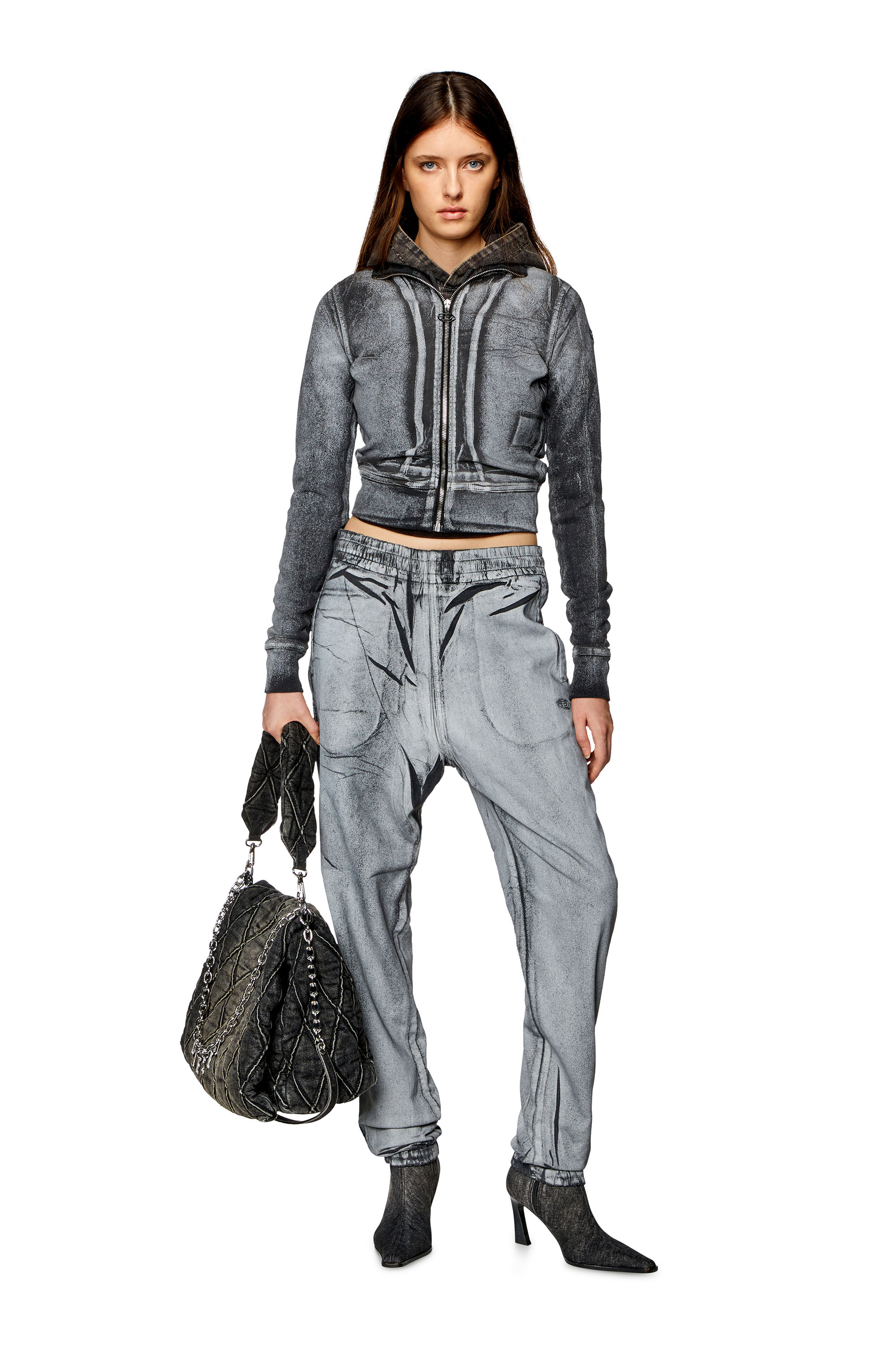 Diesel - Tapered D-Lab Track Denim 068KQ, Grigio - Image 4
