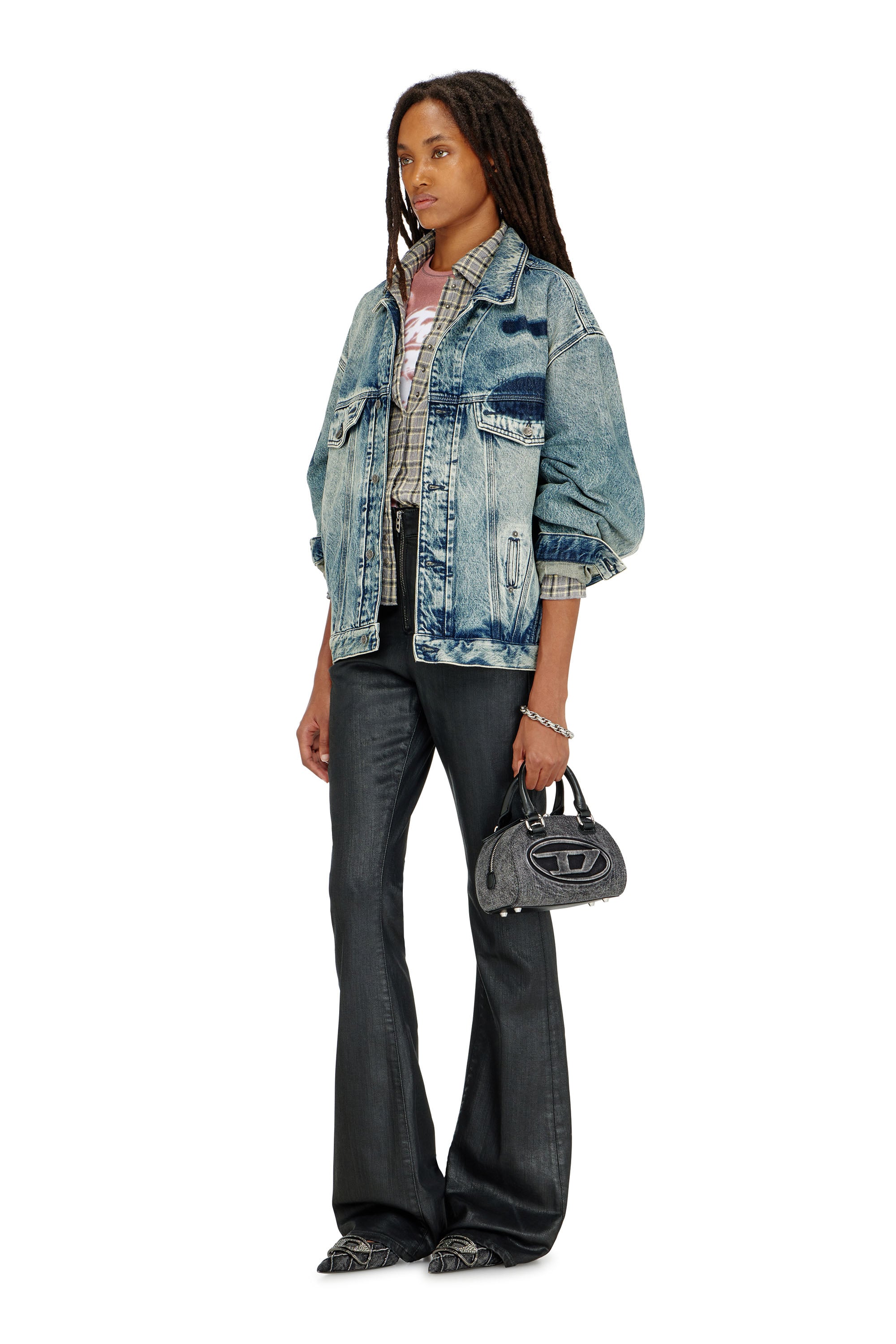 Diesel - Bootcut Jeans 1973 D-Partt 09P78 Donna, Nero/Grigio scuro - Image 2