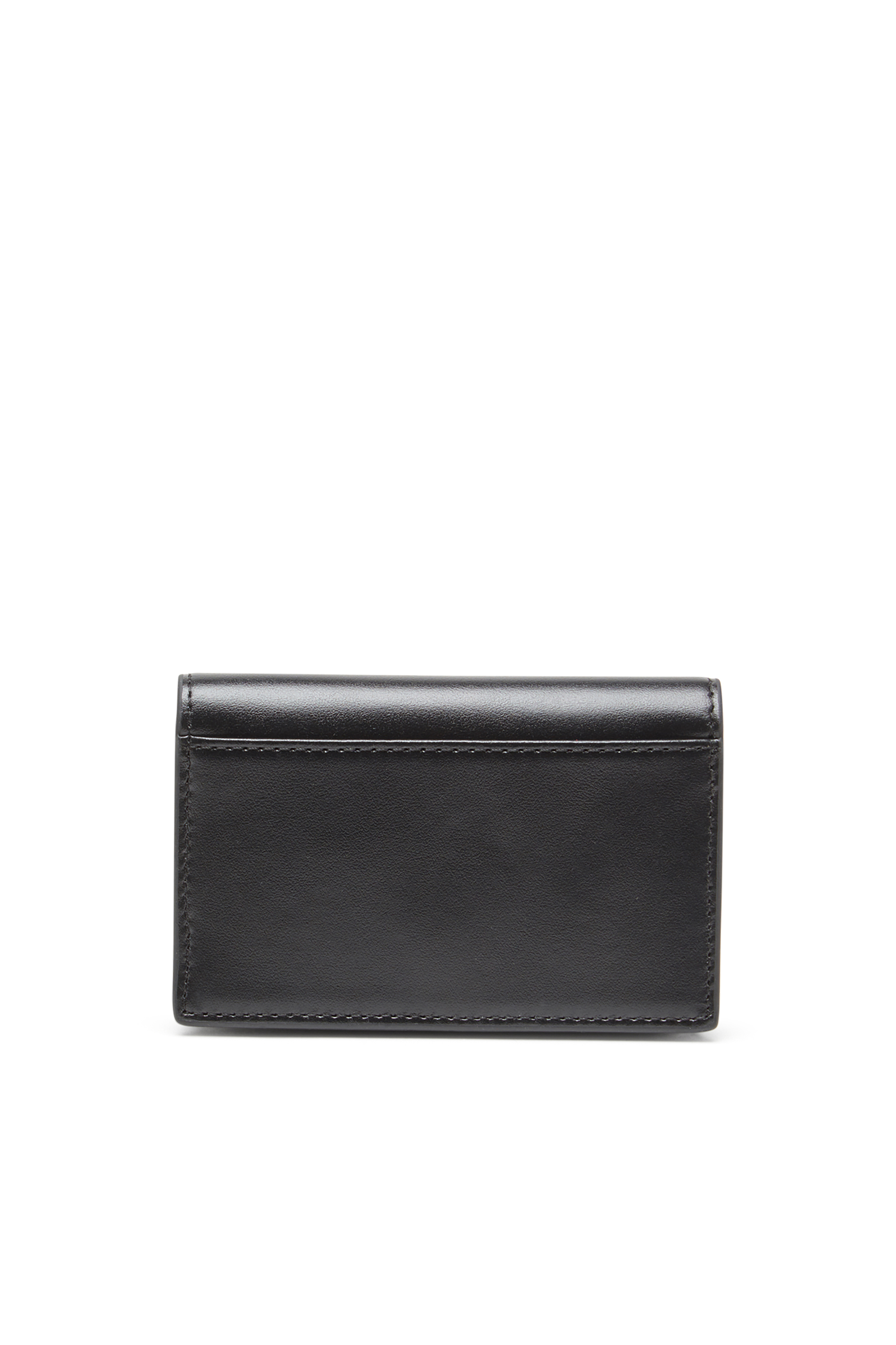 Diesel - 1DR CARD HOLDER IV, Portacarte in pelle con Oval D smaltato Donna in Nero - 2