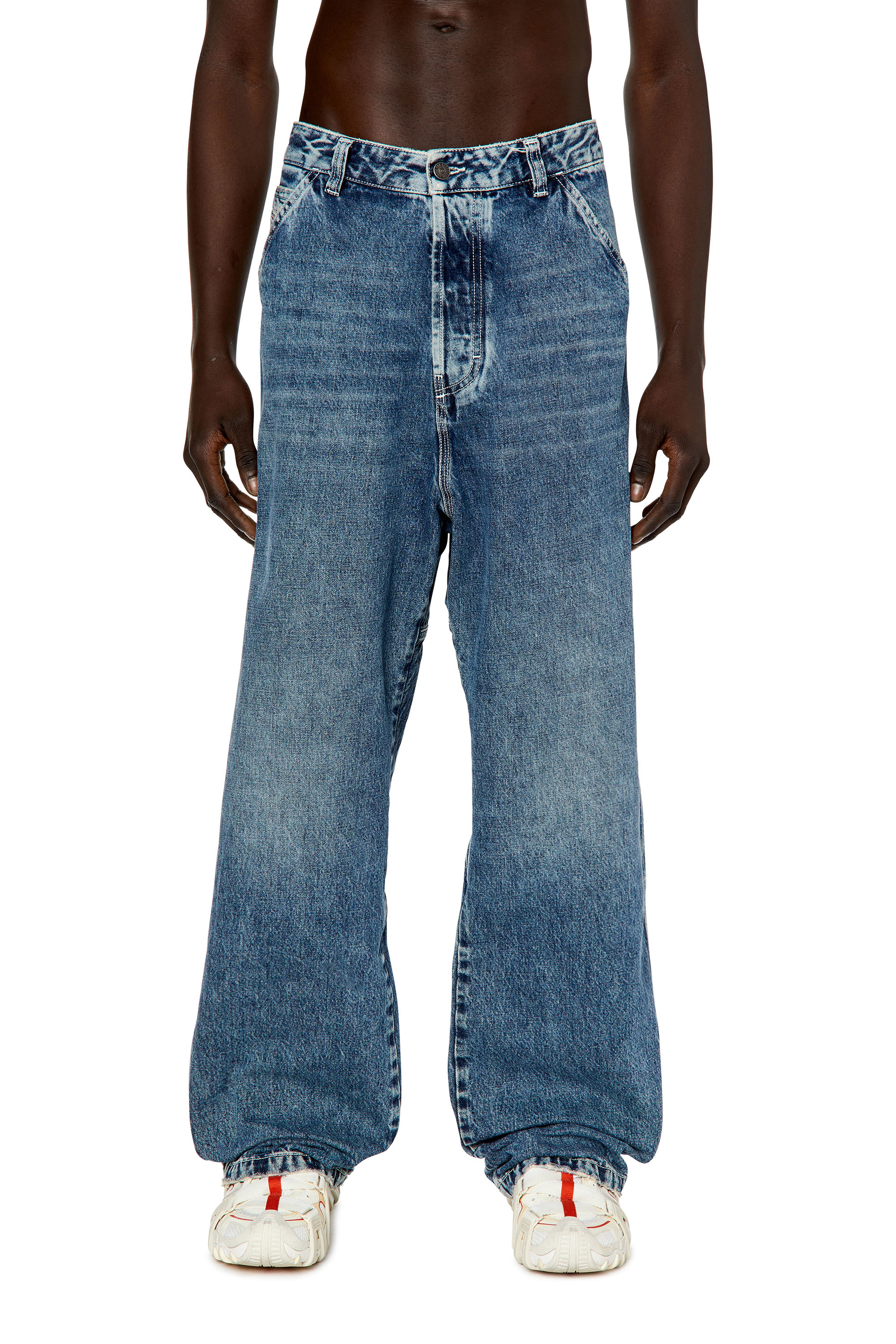 Diesel - D-Livery 007M3 Straight Jeans, Blu medio - Image 1