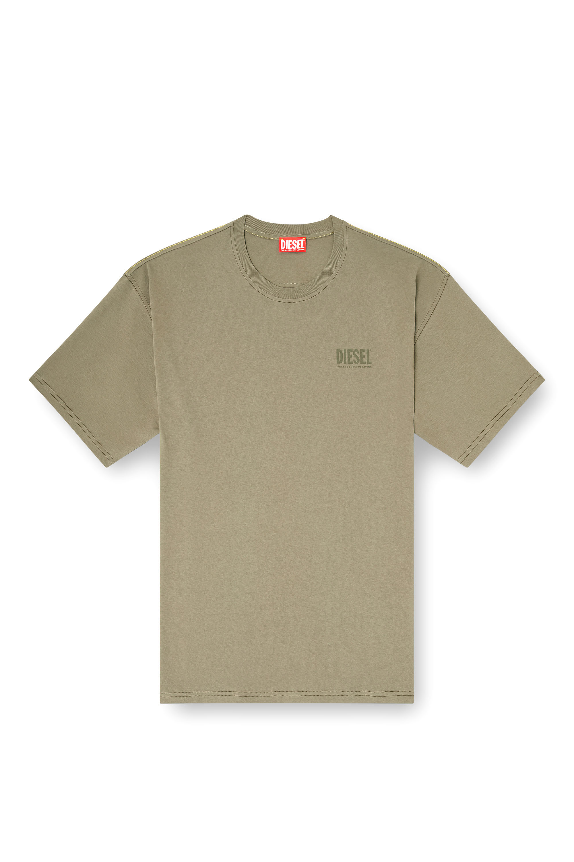 Diesel - T-BOXT-V8, T-shirt relaxed con stampa mimetica sulla schiena Uomo in Verde - 3