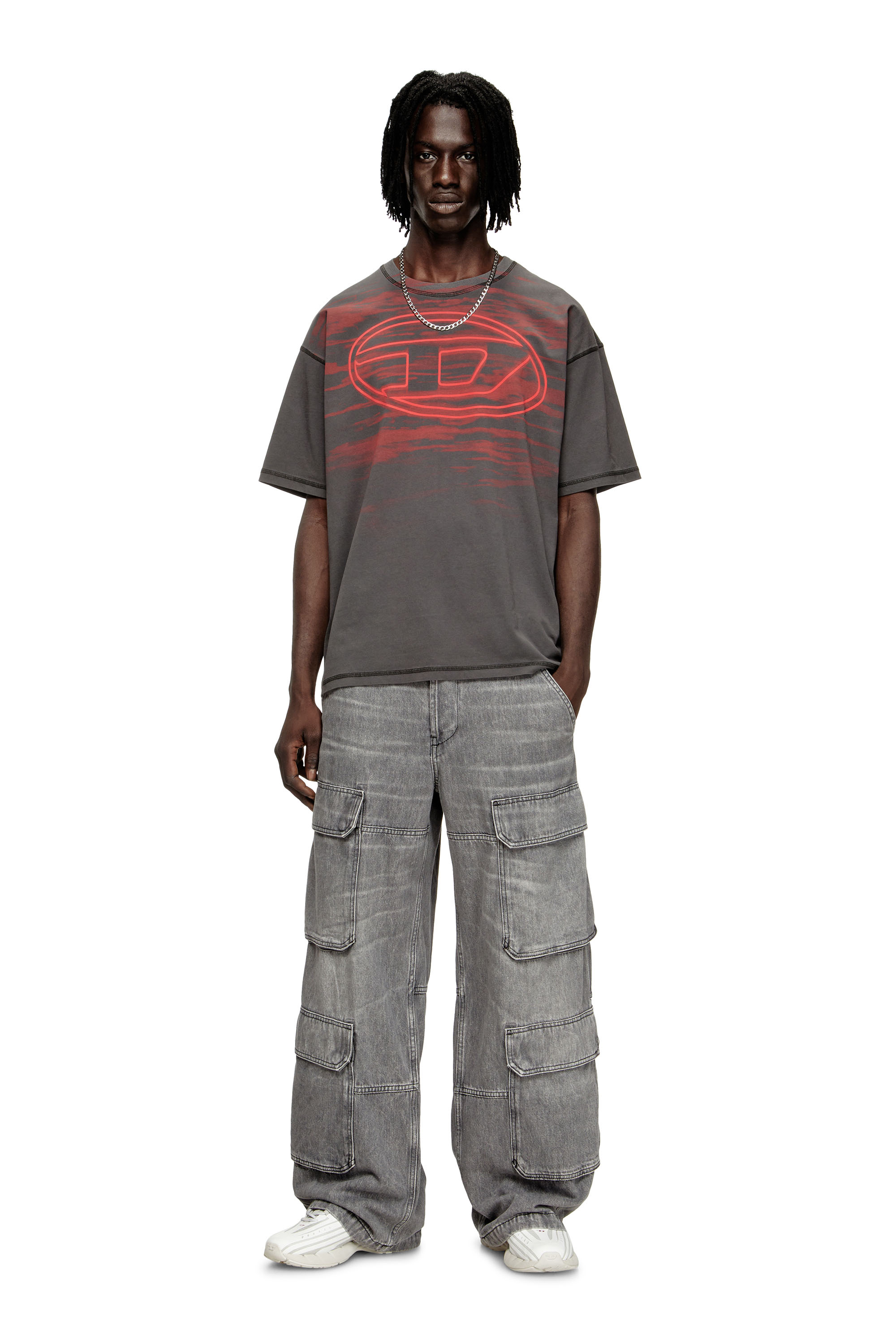 Diesel - T-BOXT-T5, T-shirt in cotone con stampa Oval D Uomo in ToBeDefined - 2