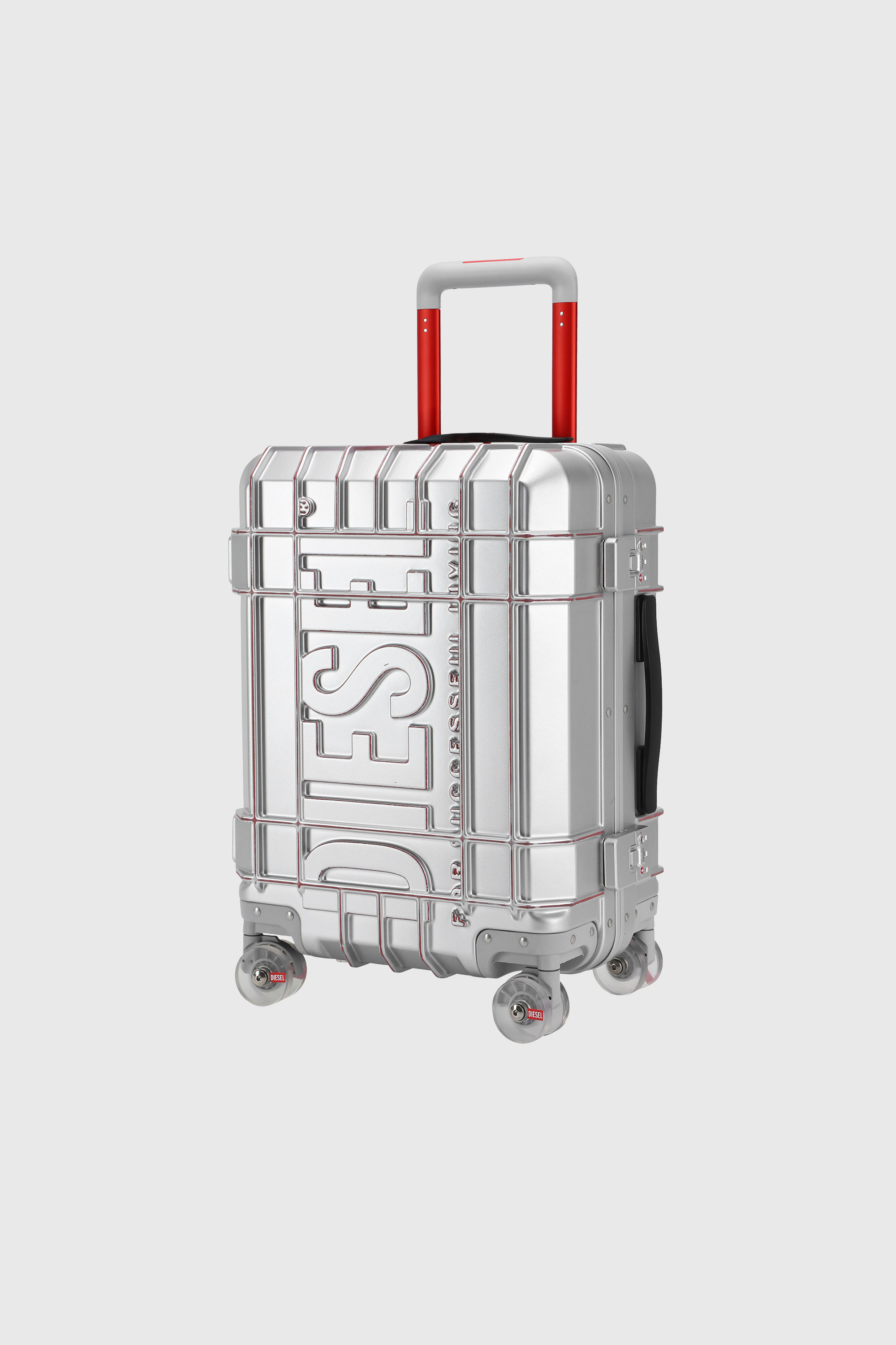Diesel - DIESEL PC STRONG IMAGE TROLLEY- DSL003, Valigia resistente taglia S Unisex in Argento - 6