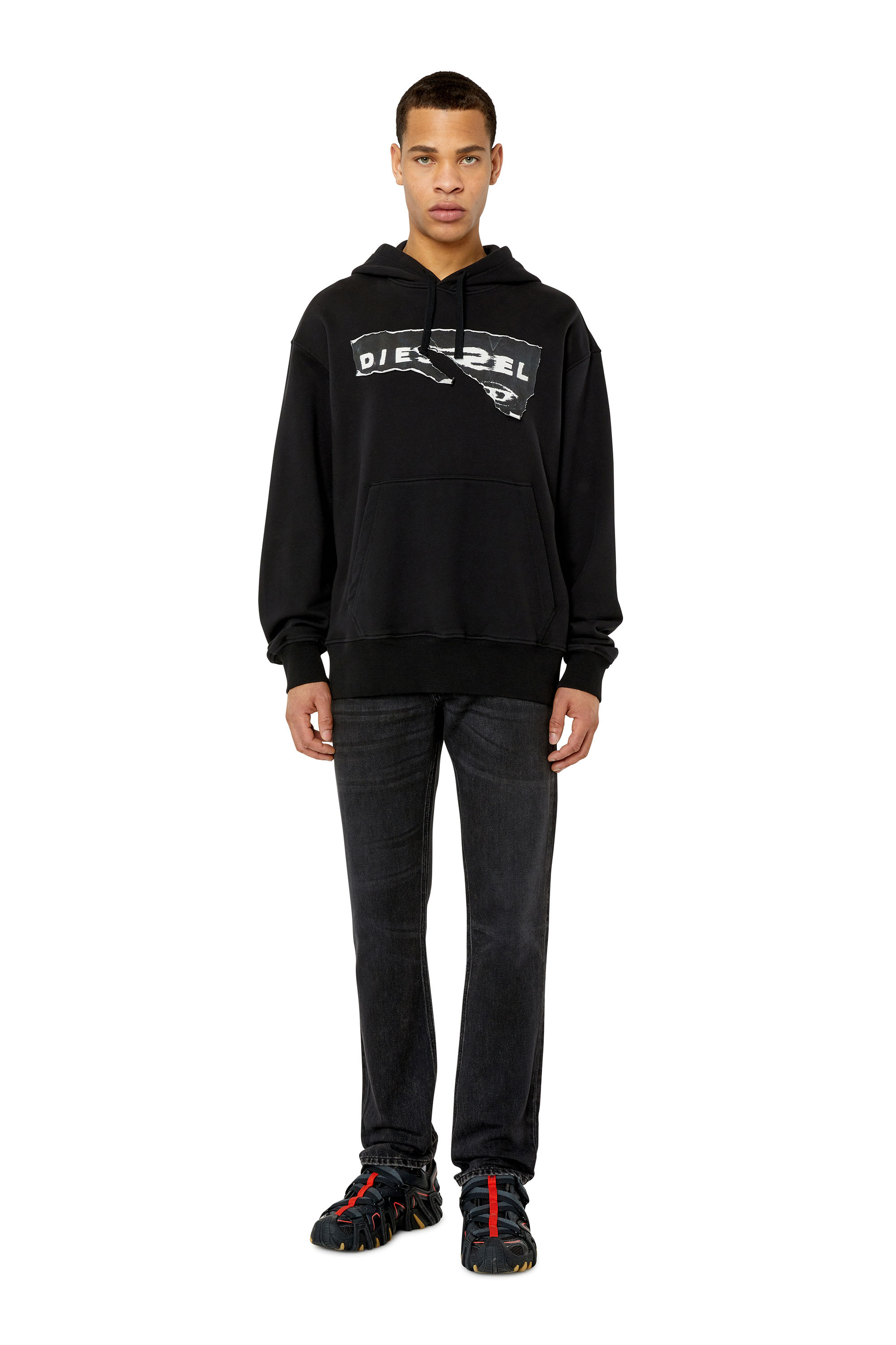 Diesel - Straight Jeans 1995 D-Sark 09B88, Nero/Grigio scuro - Image 1