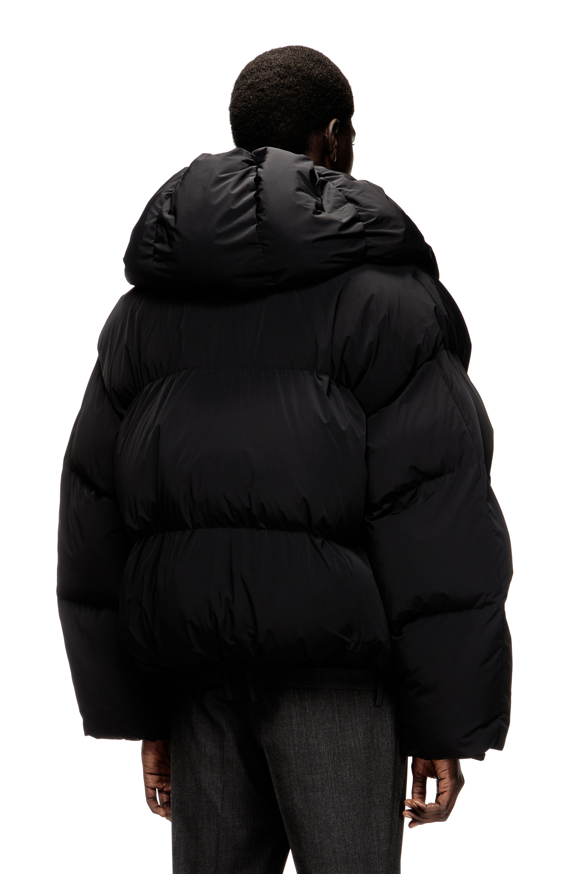 Diesel - J-SCOTTS-PADDED-A, Giacca imbottita a portafoglio in nylon stretch Uomo in Nero - 4