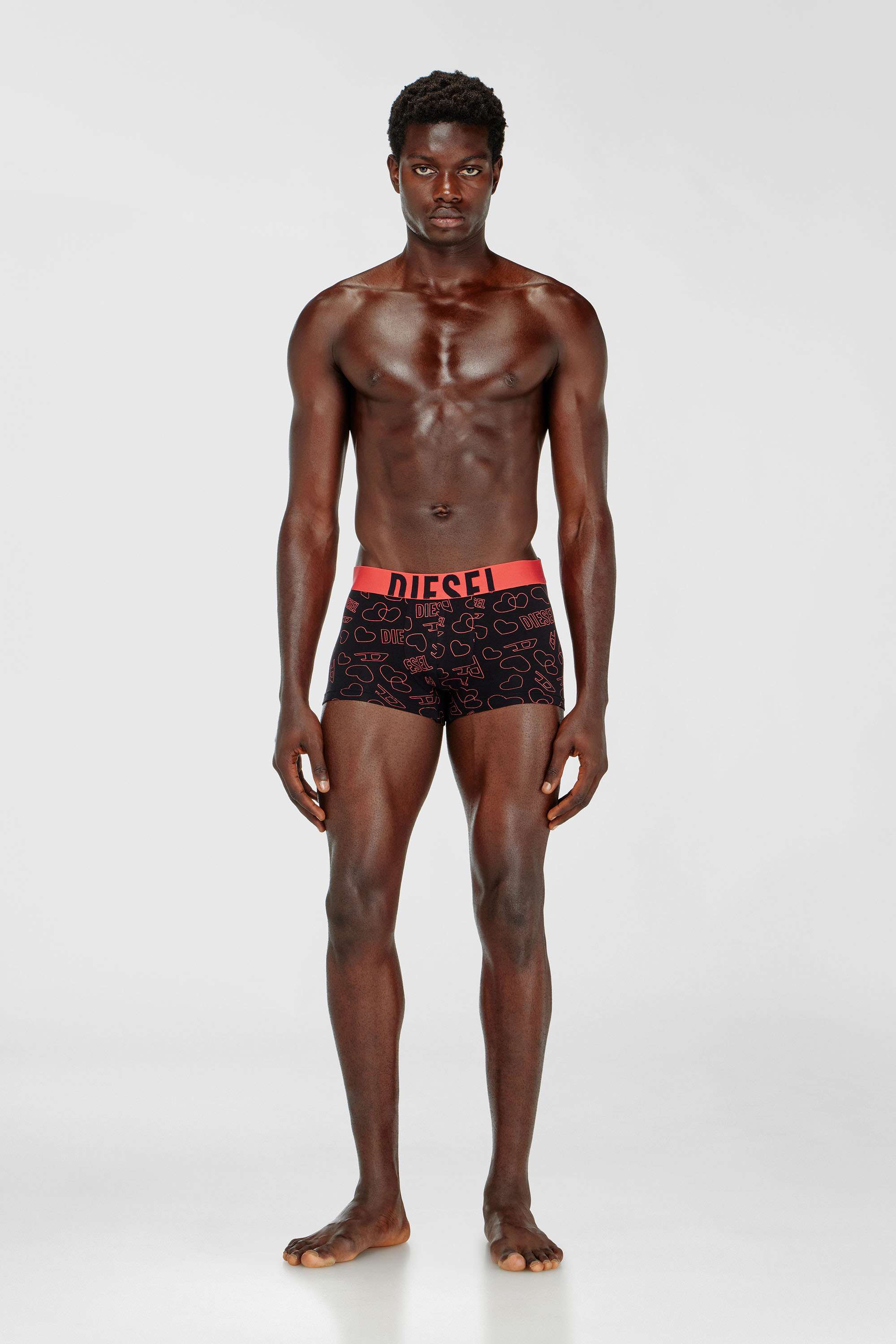 Diesel - DAMIEN-GFT-3PACK, Set da tre boxer lunghi con stampa cuore Uomo in Multicolor - 1