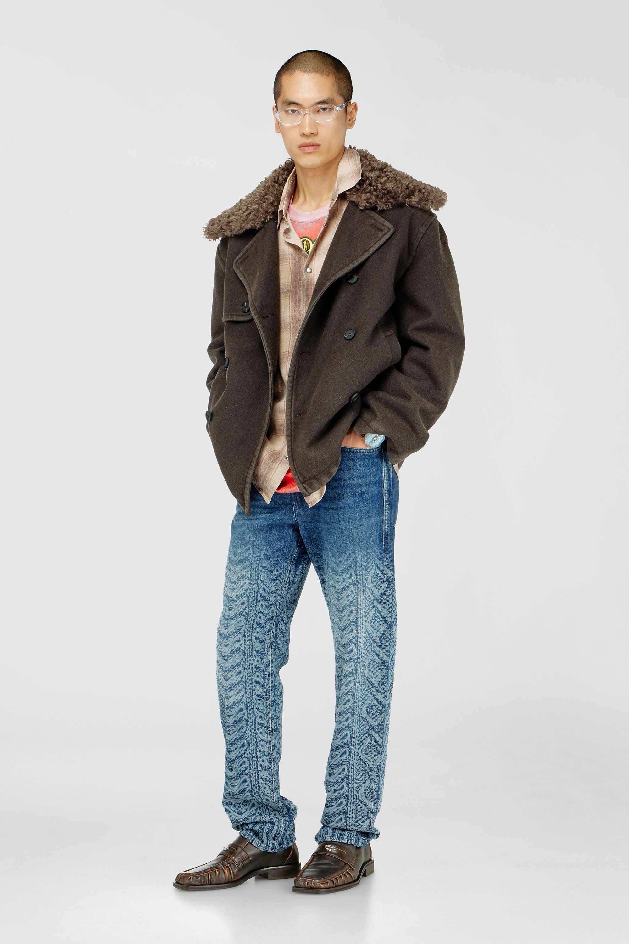 Diesel - Man's Regular Jeans 2024 D-Macs 007EV, Dark Blue - 1