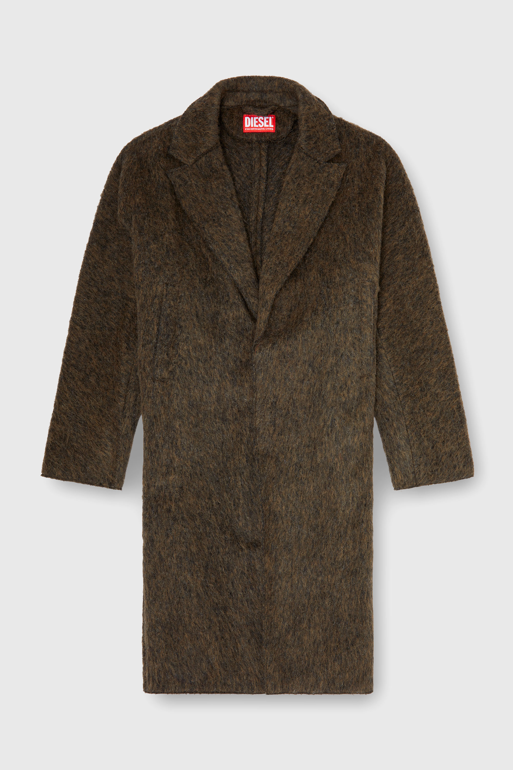 Diesel - W-HULL, Cappotto in misto lana e alpaca Uomo in Marrone - 2