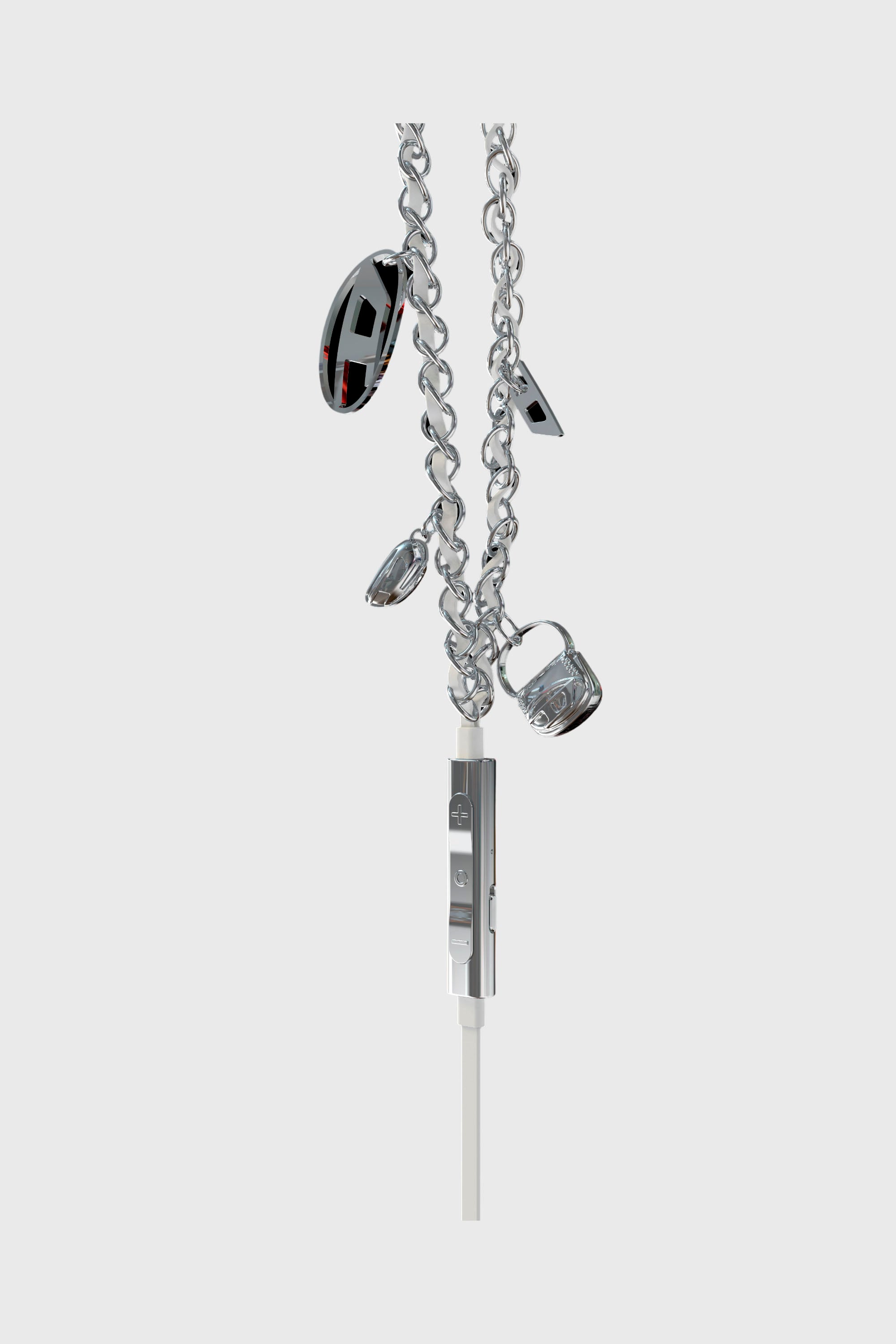 Diesel - 60458  WIRED EARBUDS WIRED EARBUDS, Auricolari con filo e charms argento Unisex in Argento - 2