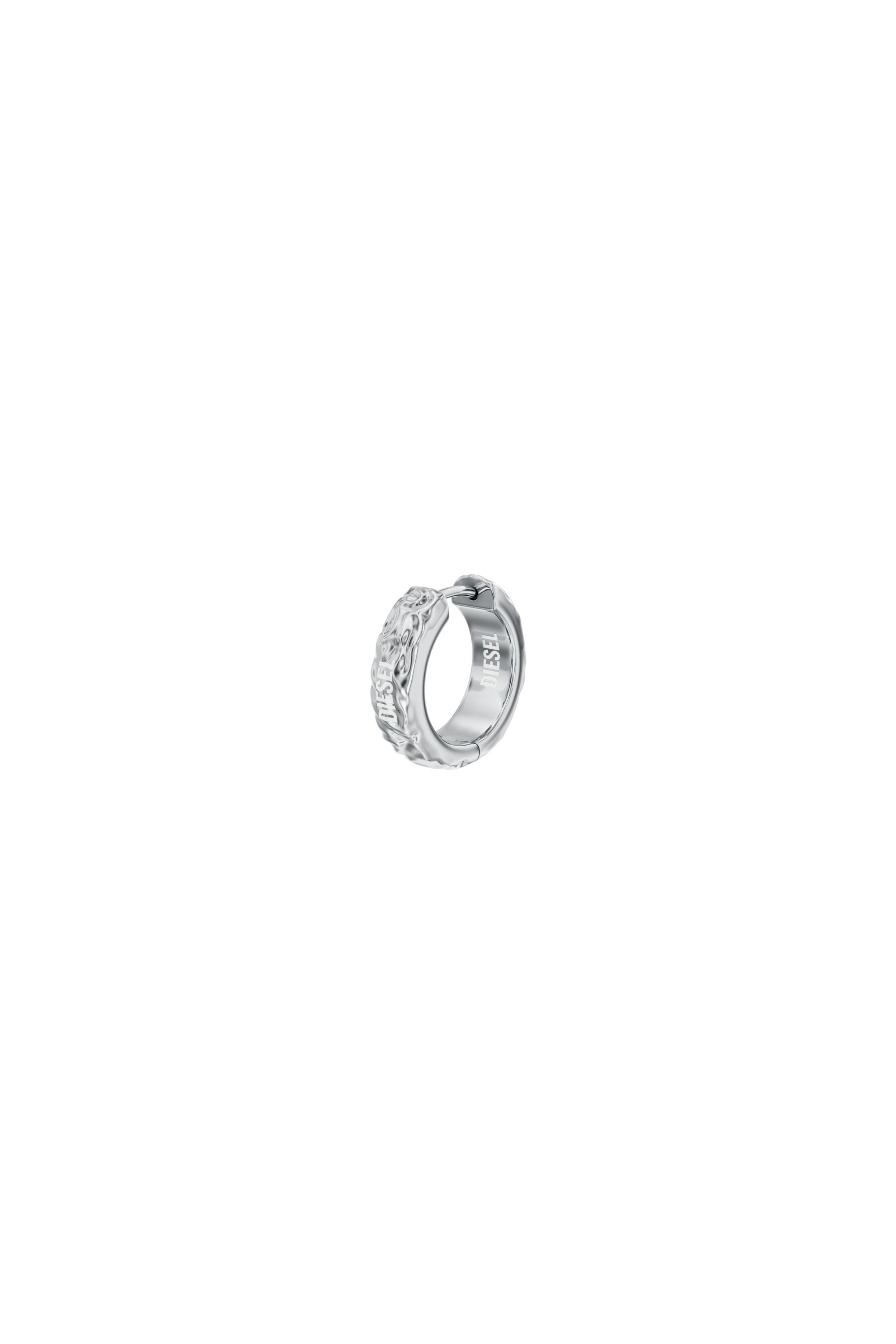 Diesel - DX1730040, Orecchino a cerchio in acciaio inox Unisex in Argento - 1