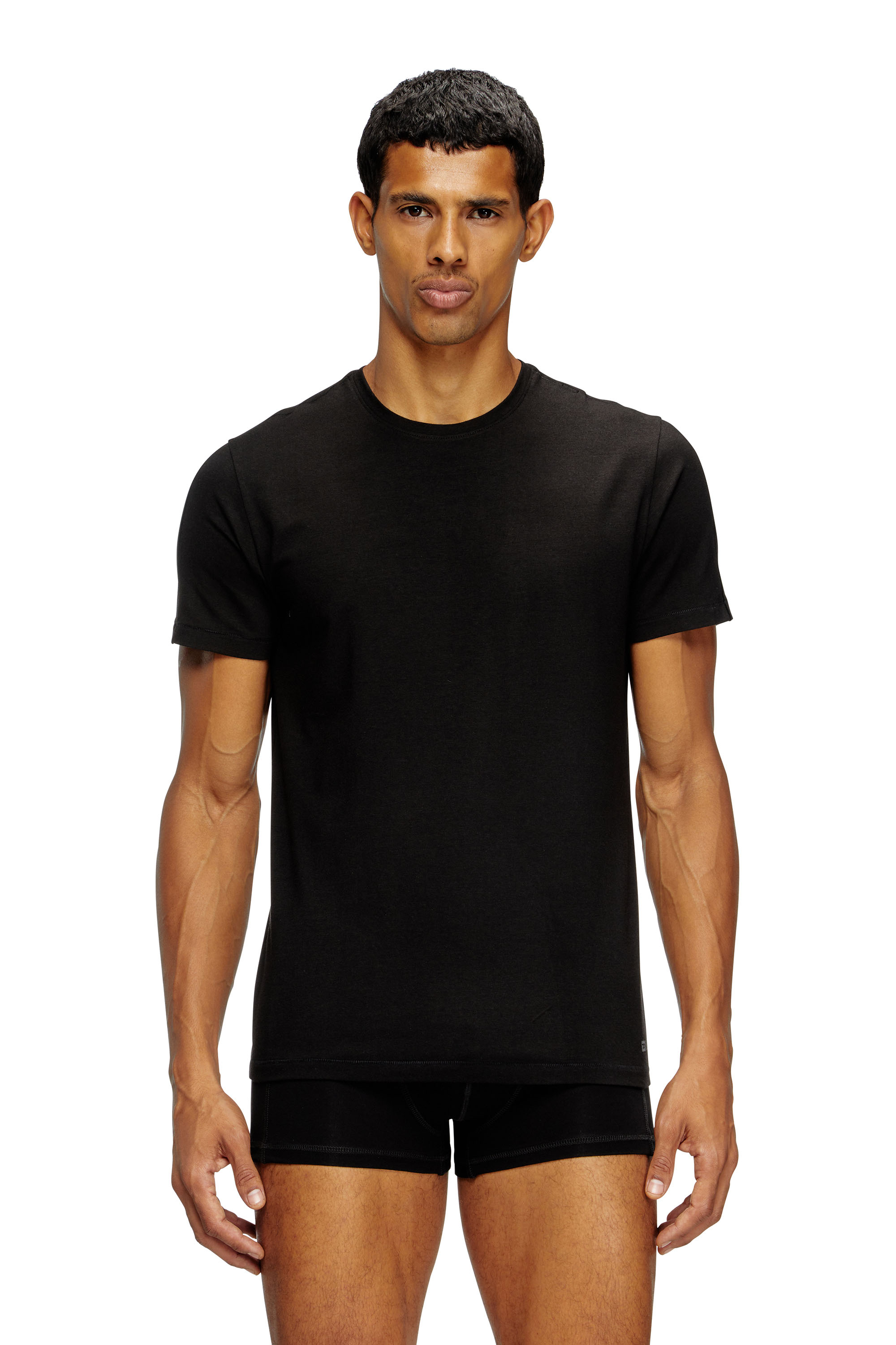 Diesel - RANDAL-D-MONO-2PACK, Set da due T-shirt in jersey fluido Uomo in Nero - 1
