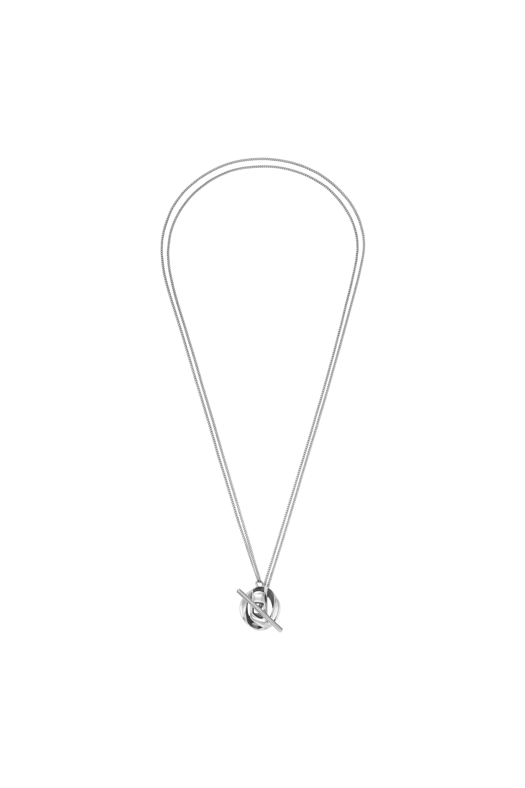 Diesel - DX1716040, Collana con pendente in acciaio inox Unisex in Argento - 1