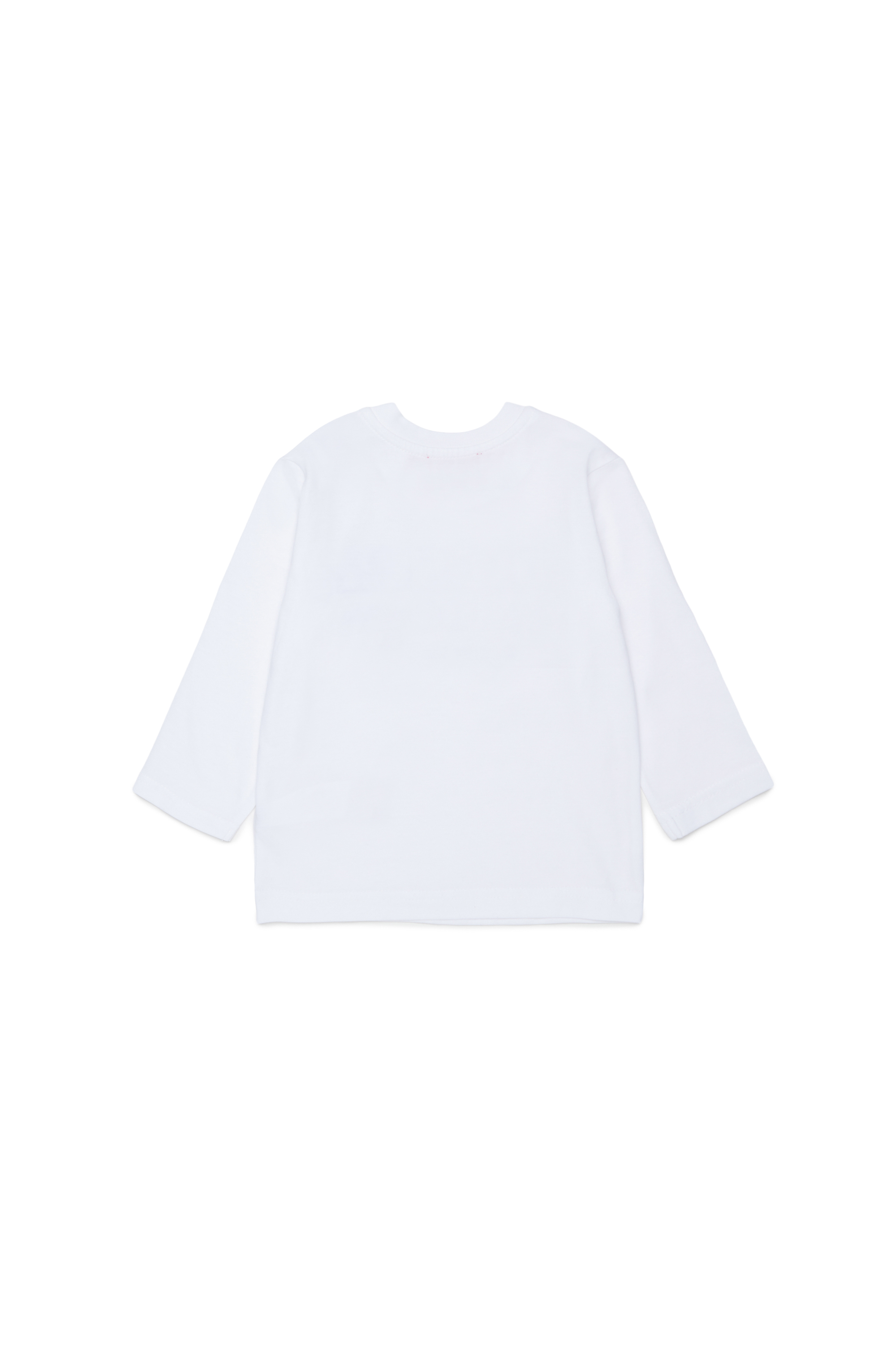 Diesel - TLODIMB, T-shirt a manica lunga con stampa Diesel Industry Uomo in Bianco - 2