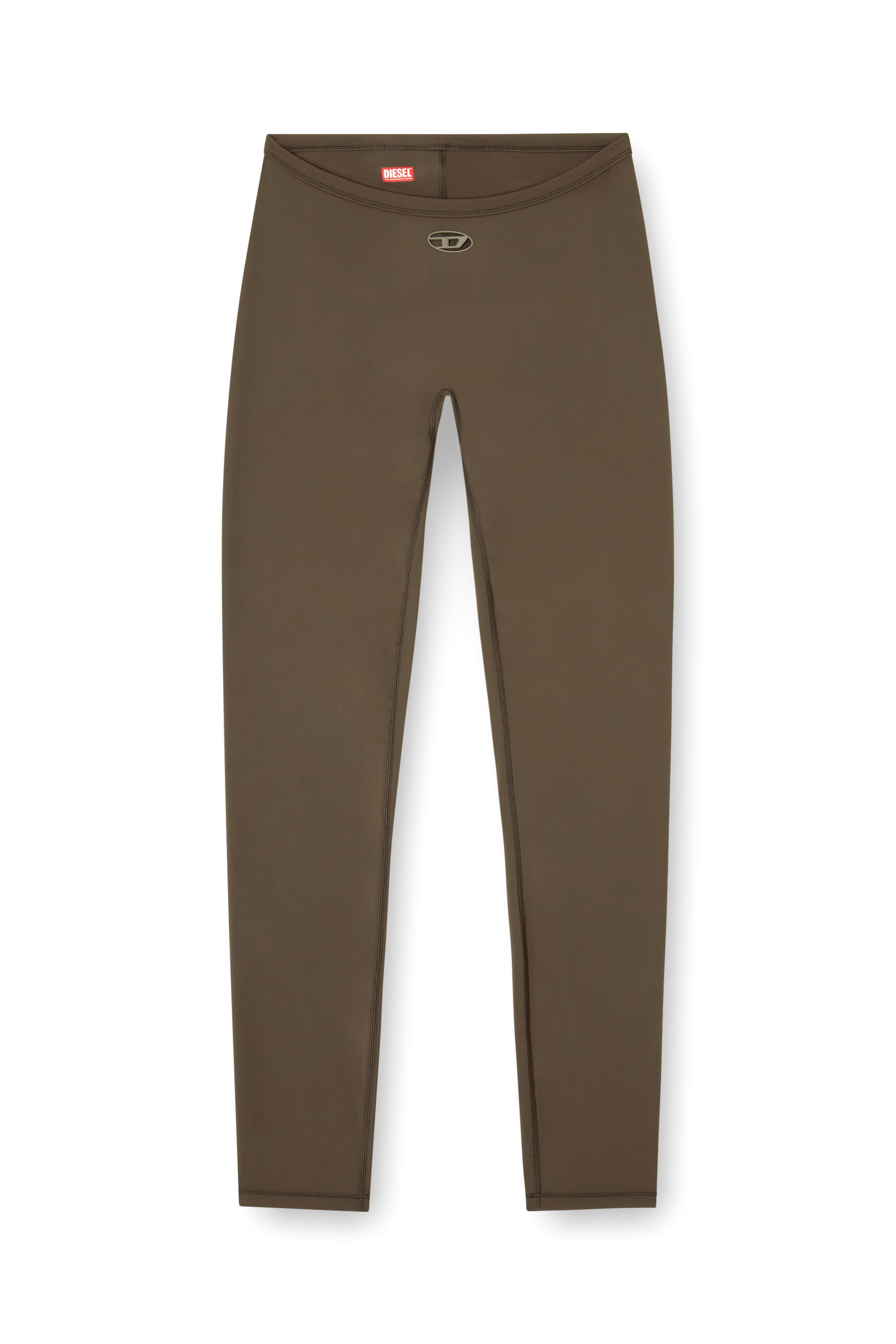 Diesel - MINA-UTLT, Leggings in nylon stretch Donna in Marrone - 2