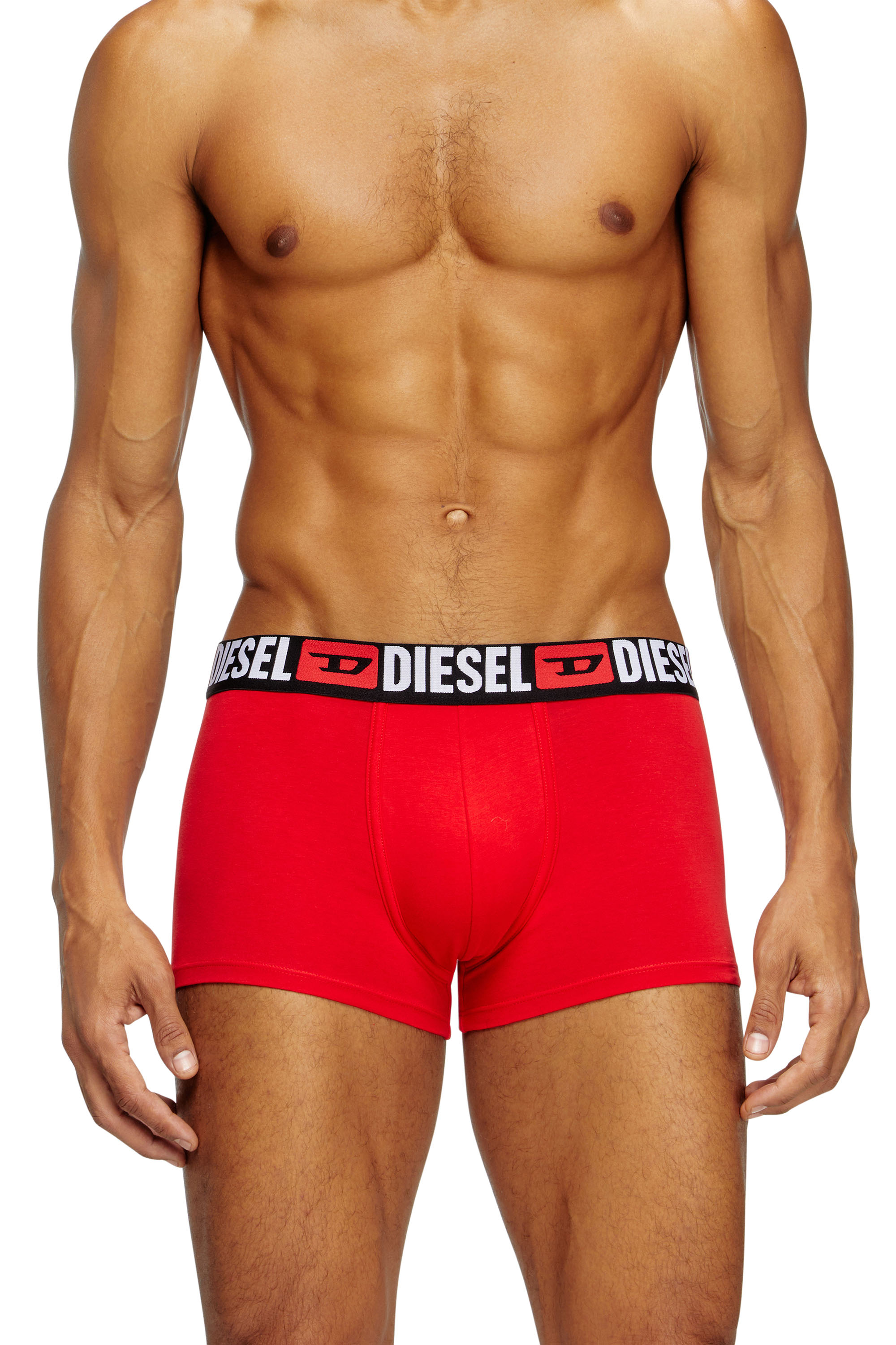 Diesel - UMBX-DAMIENTHREEPACK, Set di tre boxer con elastico in vita con logo all-over Uomo in Multicolor - 3