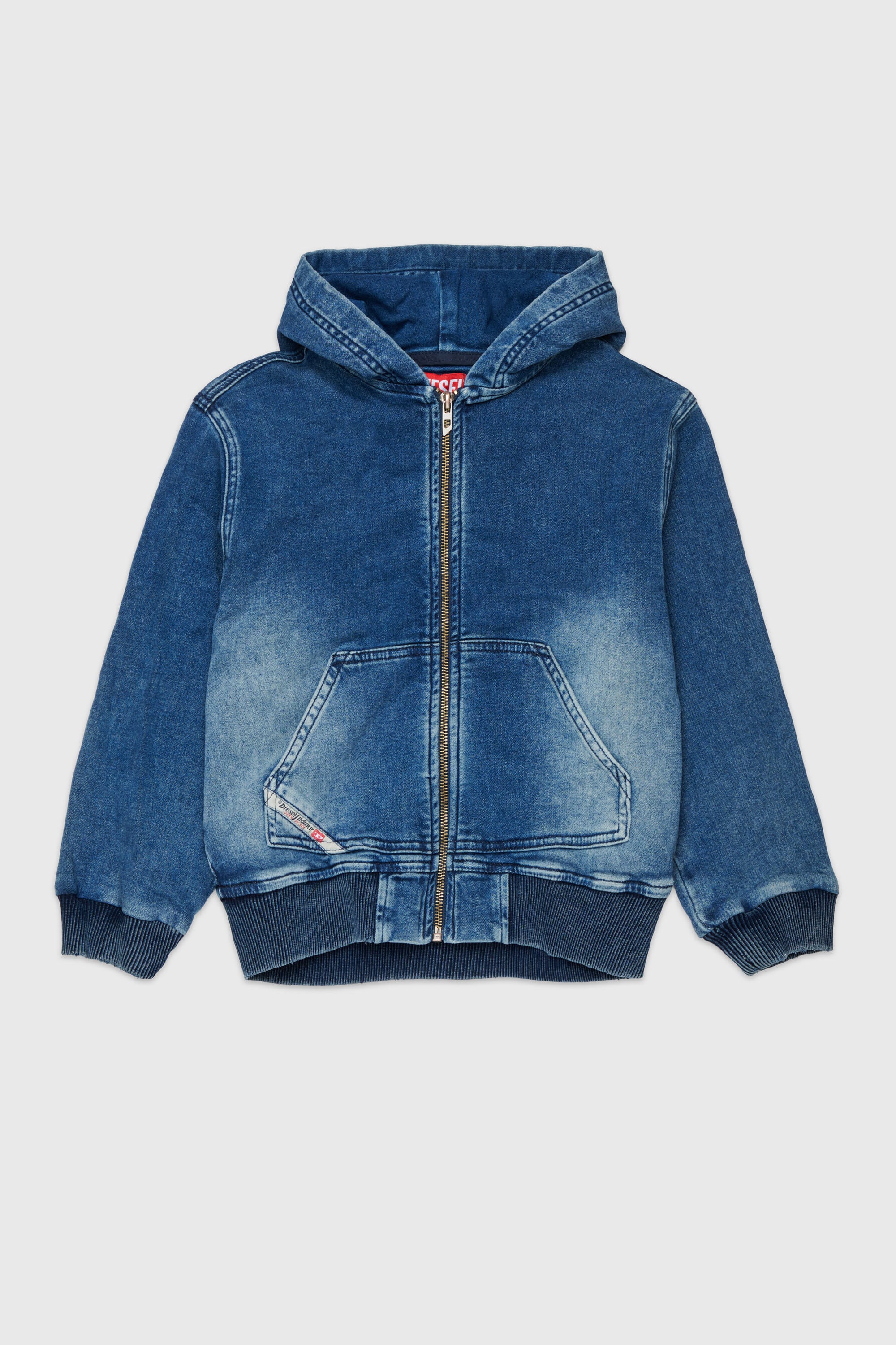Diesel - STIMM-OVER JJJ, Felpa con zip in JoggJeans Uomo in Blu - 1
