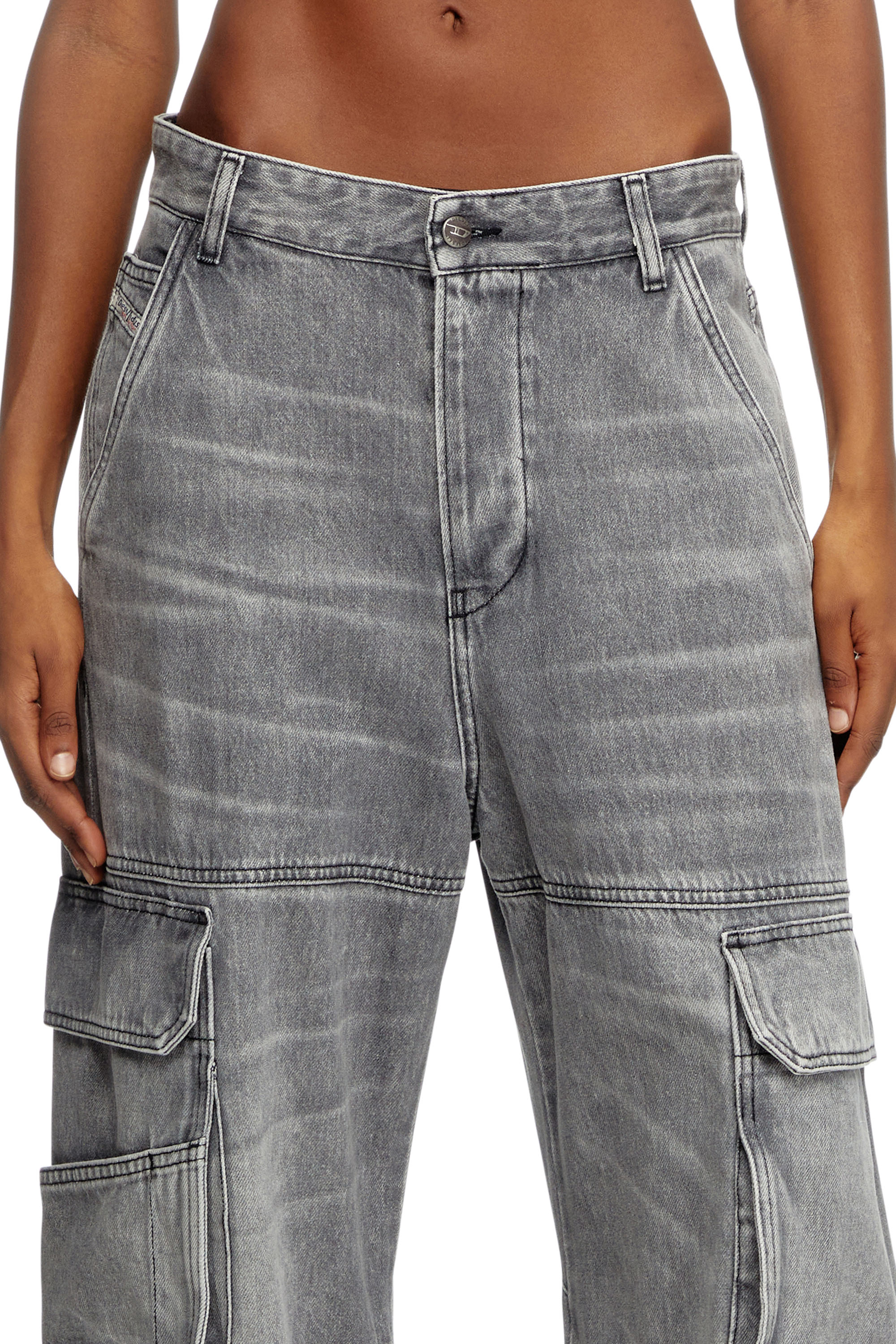 Diesel - Relaxed Jeans 1996 D-Sire 0DCBE Donna, Grigio Chiaro - Image 5