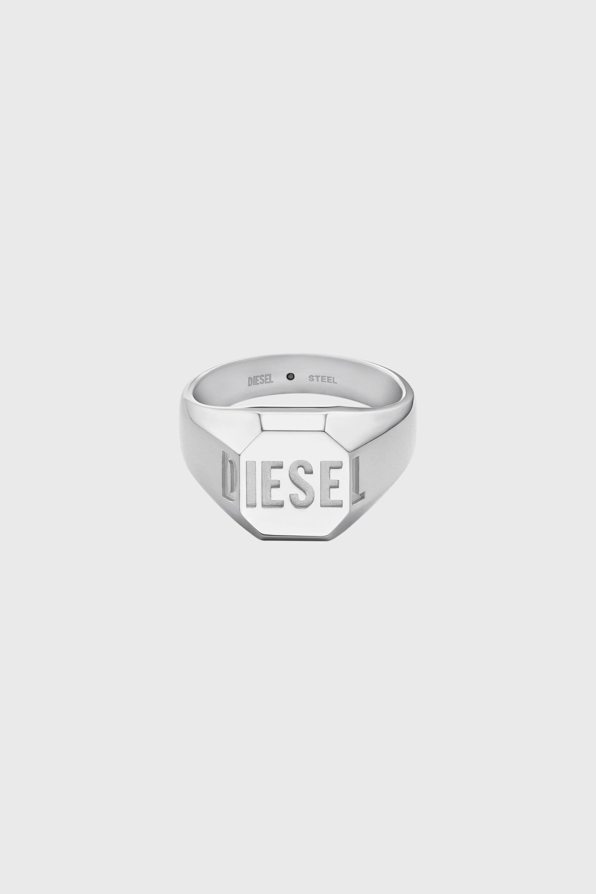 Diesel - DX1743040, Anello chevalier in acciaio inox Unisex in Argento - 2