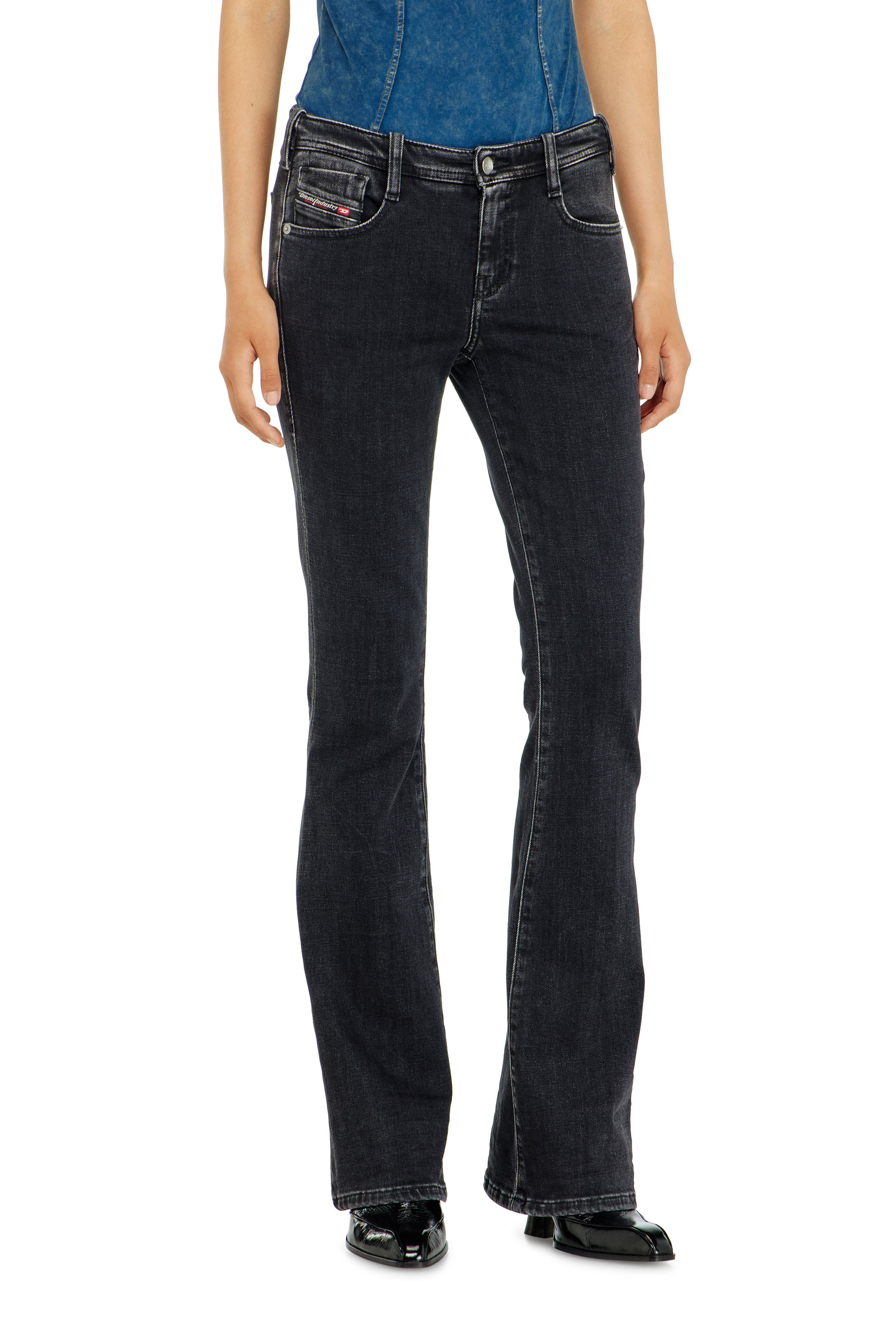 Diesel - Bootcut Jeans 1969 D-Ebbey 09P75 Donna, Nero/Grigio scuro - Image 4