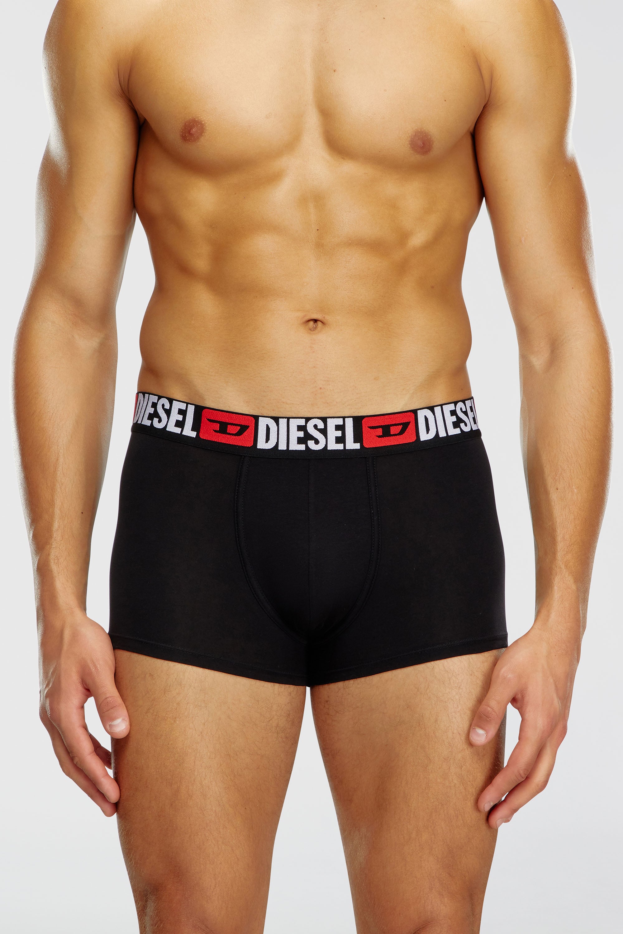Diesel - UMBX-DAMIENTHREEPACK, Set da tre boxer con elastico in vita con logo all-over Uomo in Nero - 3
