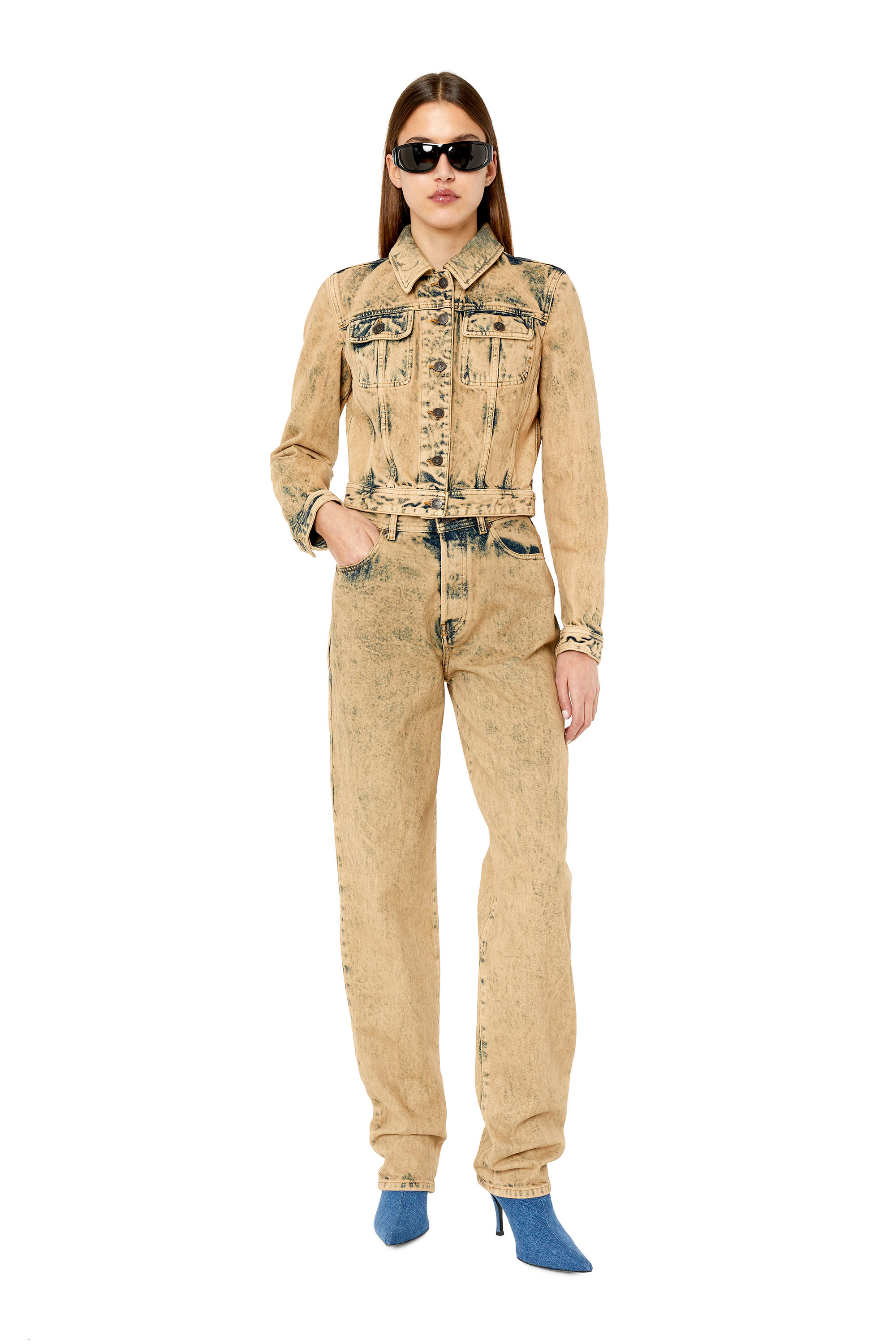 Diesel - 1956 D-Tulip 09F22 Straight Jeans, Marrone Chiaro - Image 4
