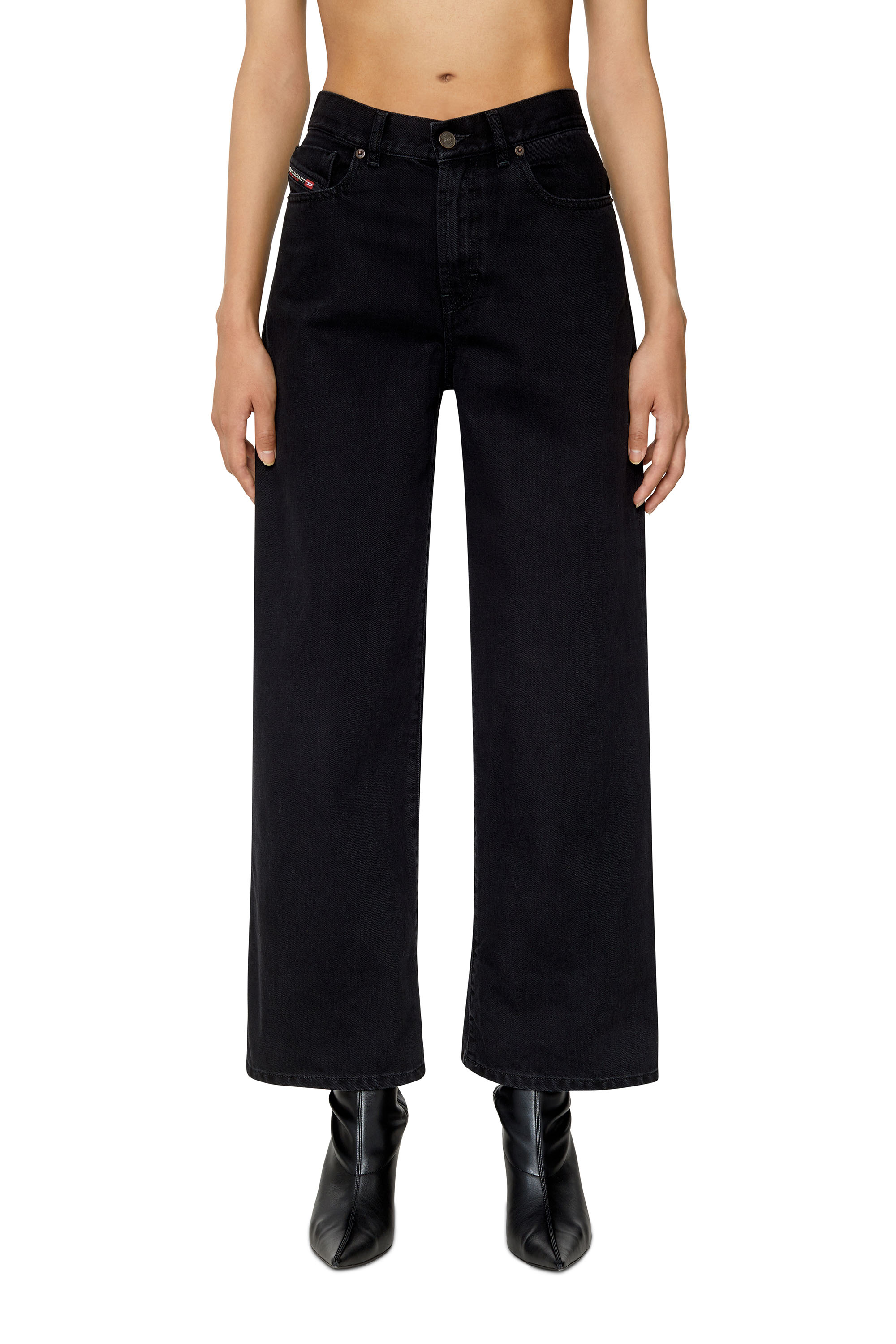 Diesel - Bootcut and Flare Jeans 2000 Widee Z09RL, Woman's Bootcut and Flare Jeans - 2000 Widee in Black/Dark grey - 3