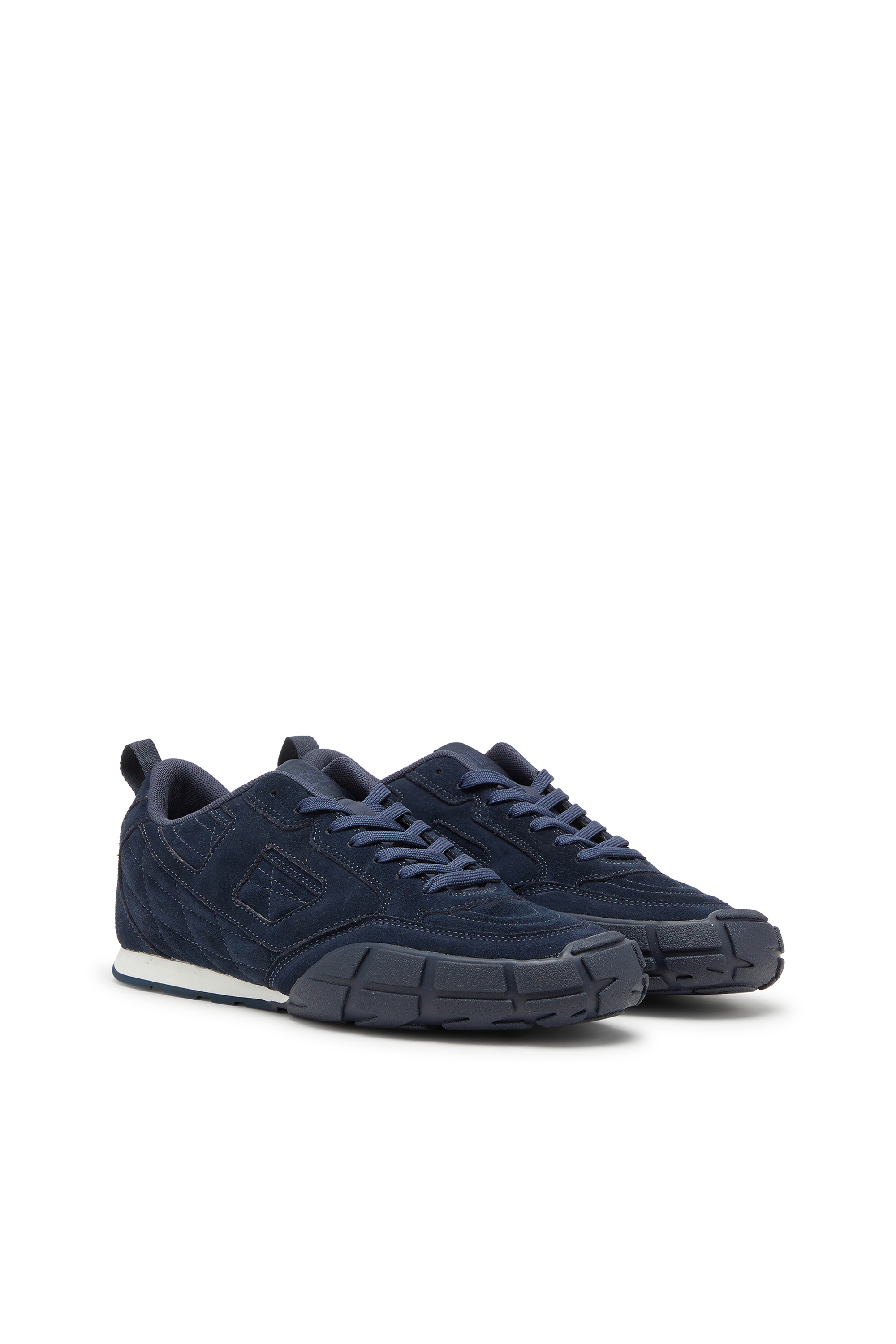 Diesel - S-PAGODHA LOW, S-Pagodha-Sneaker in suede trapuntato Uomo in Blu - 2