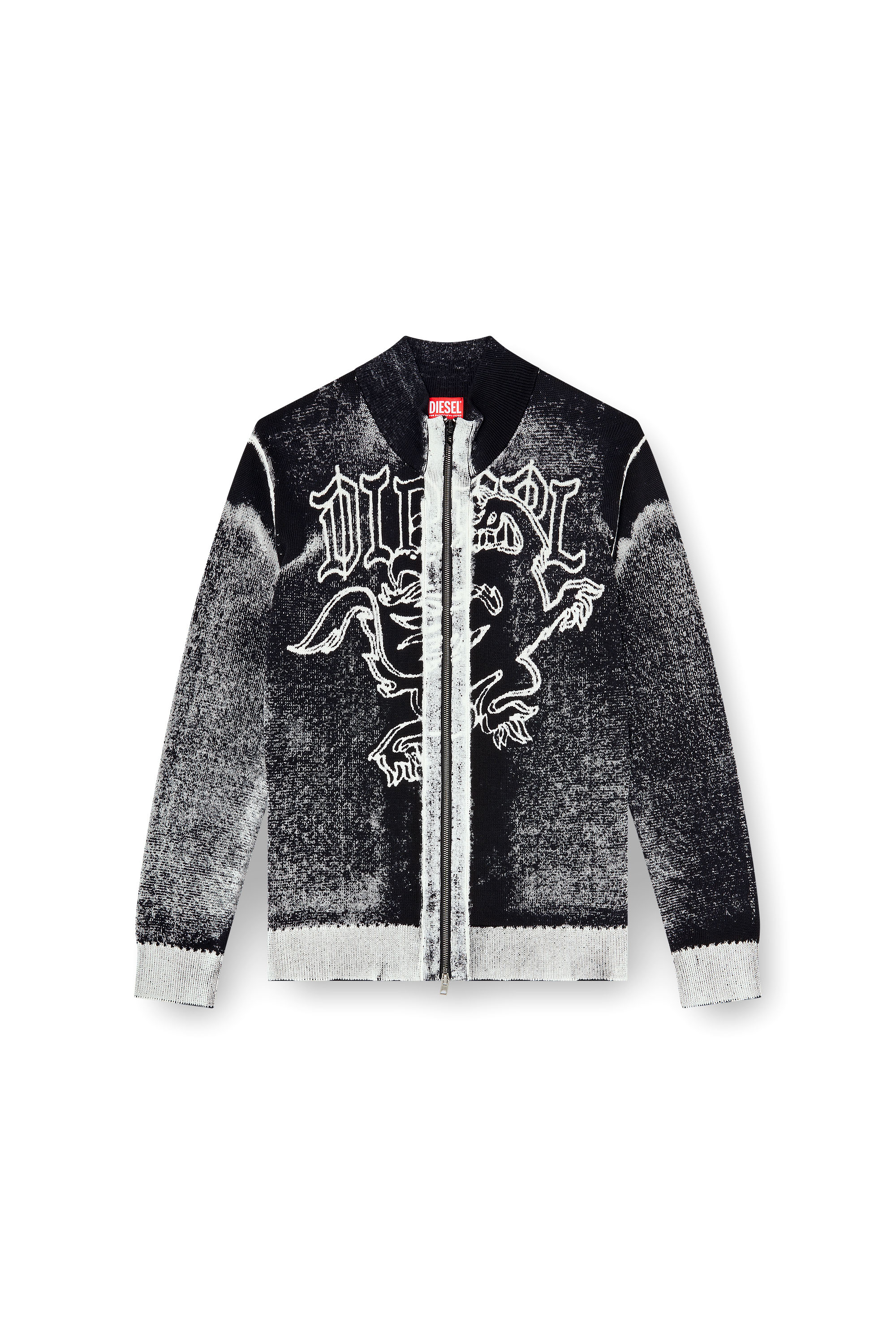 Diesel - K-LAUROS, Cardigan lavorato con motivo grifone Uomo in Multicolor - 2