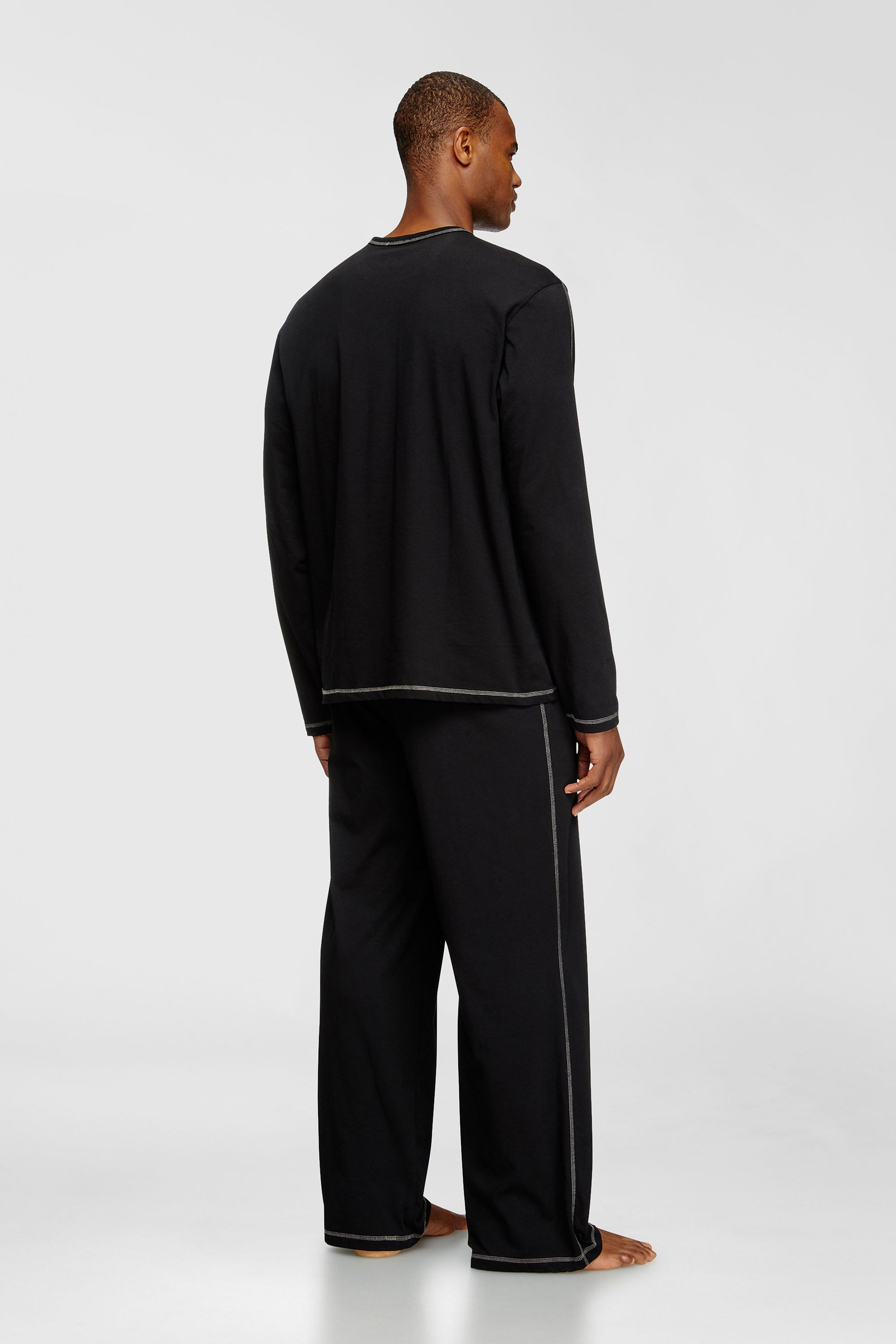 Diesel - SET-NOLAN-D-CORE, Pigiama in jersey di cotone Uomo in Nero - 3