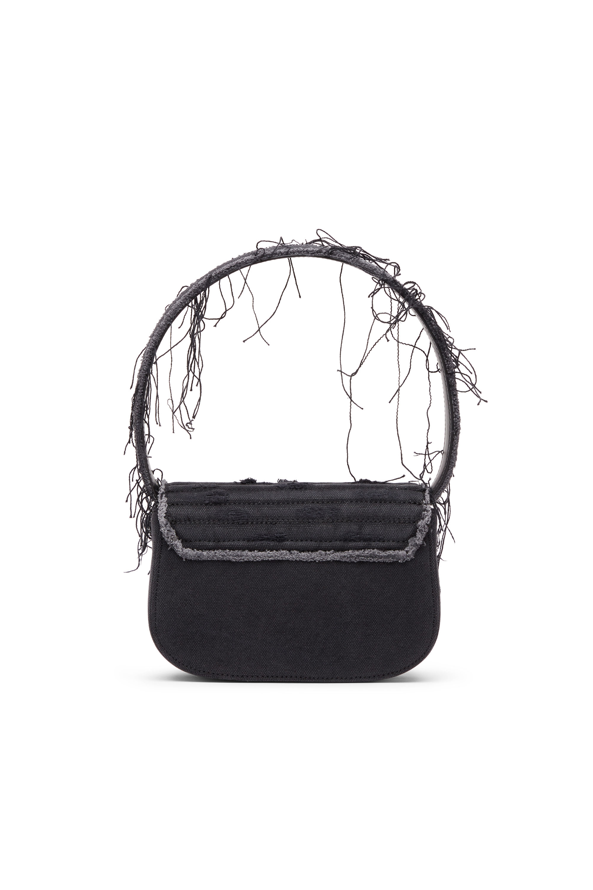 Diesel - 1DR, 1DR-Iconica borsa a spalla in tela e pelle Donna in Nero - 3