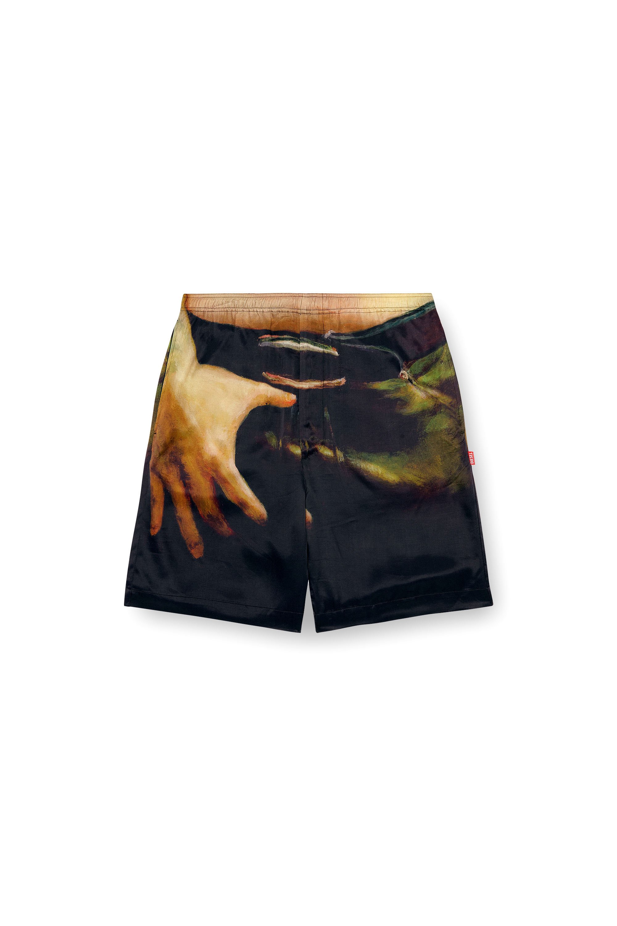 Diesel - PR-P-TOLL-SHO-SS, Unisex Short in viscosa con stampa all-over in Nero - Image 6