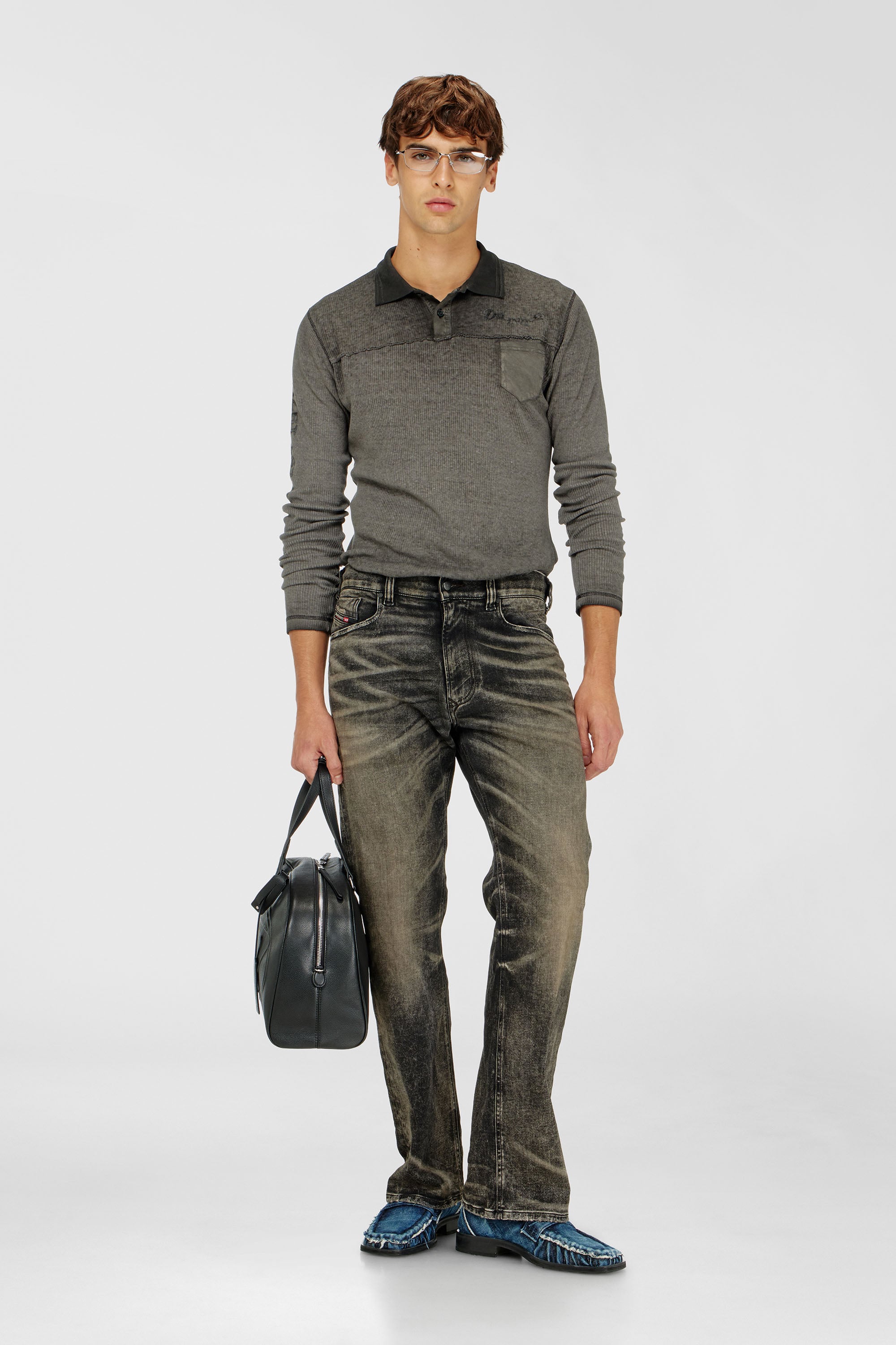 Diesel - Relaxed 2080 D-Reel Joggjeans&reg; 09R21 Uomo, Nero/Grigio scuro - Image 2