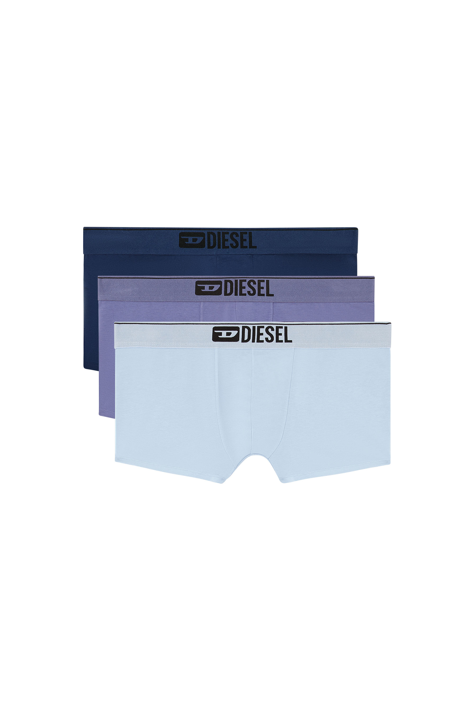 Diesel - UMBX-DAMIENTHREEPACK, Set di tre boxer tinta unita Uomo in Blu - 1