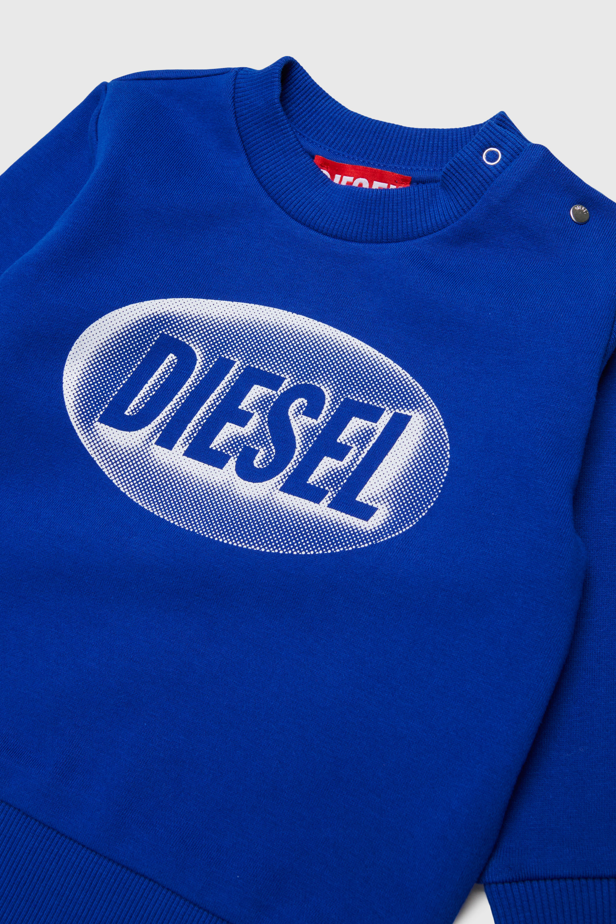 Diesel - SDSELB, Felpa in cotone con stampa logo Unisex in Blu - 3