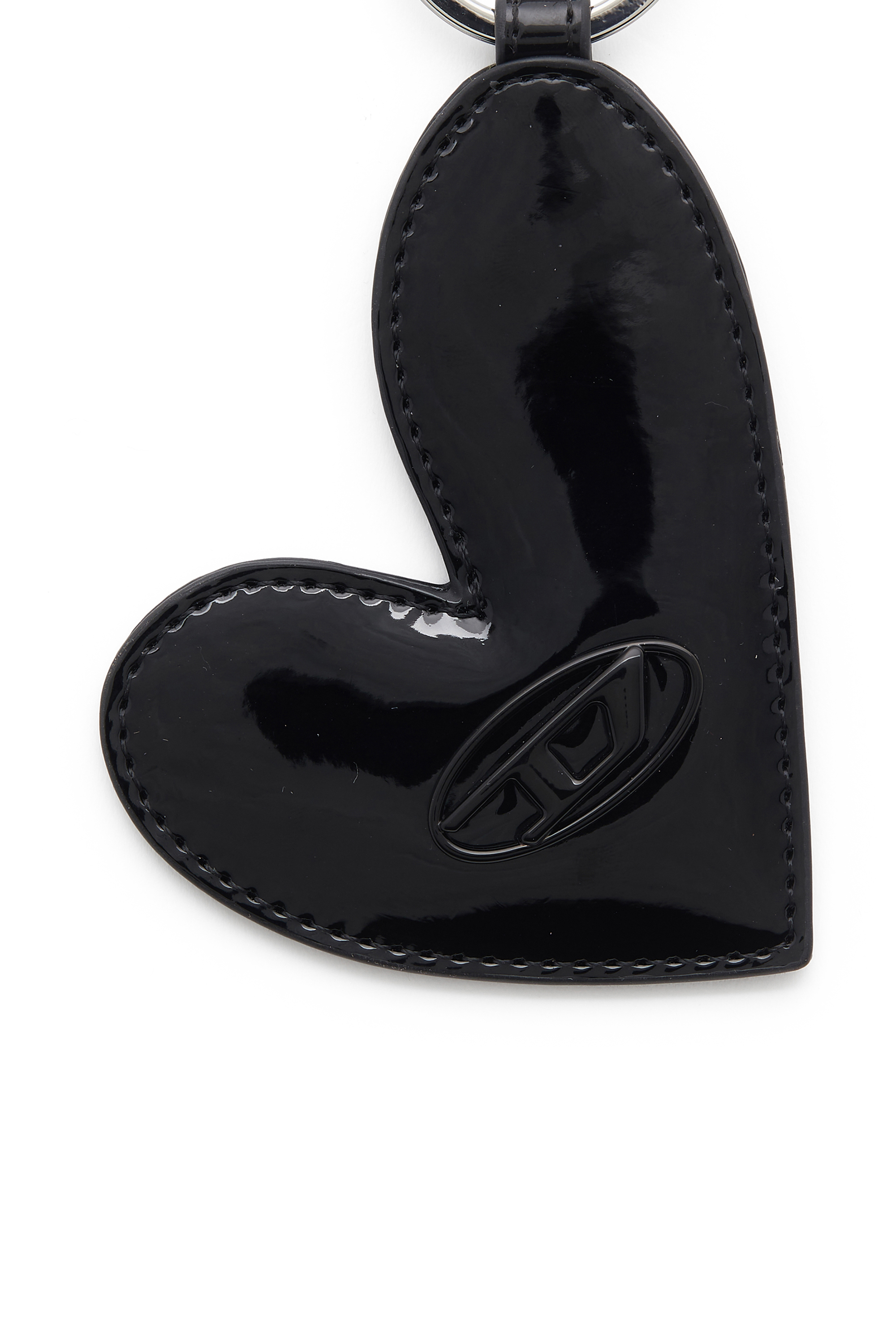 Diesel - PLAY HEART MIRROR, Charm a forma di cuore con finitura lucida Donna in Nero - 3