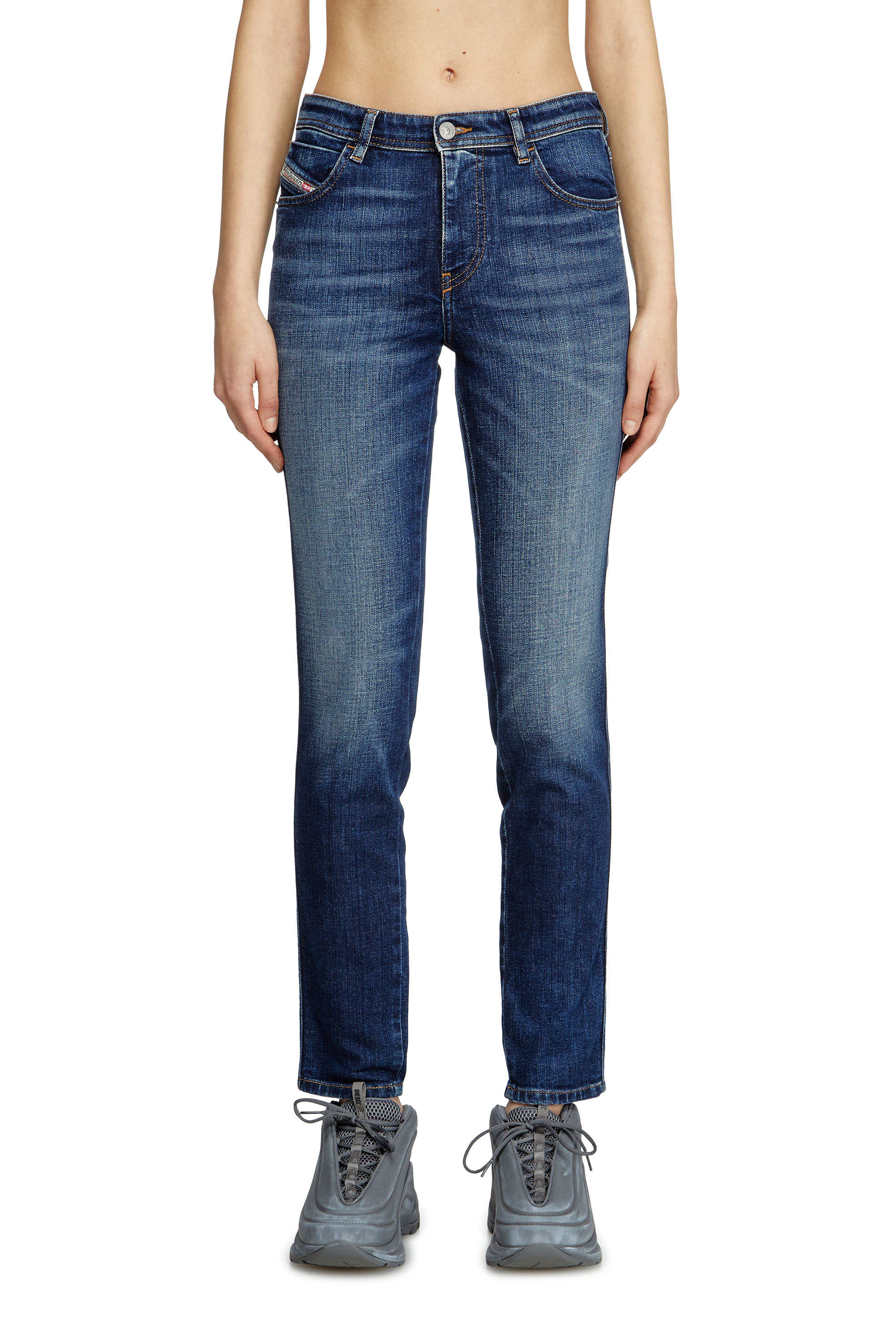 Diesel - Skinny Jeans 2015 Babhila 09L03 Donna, Blu medio - Image 1