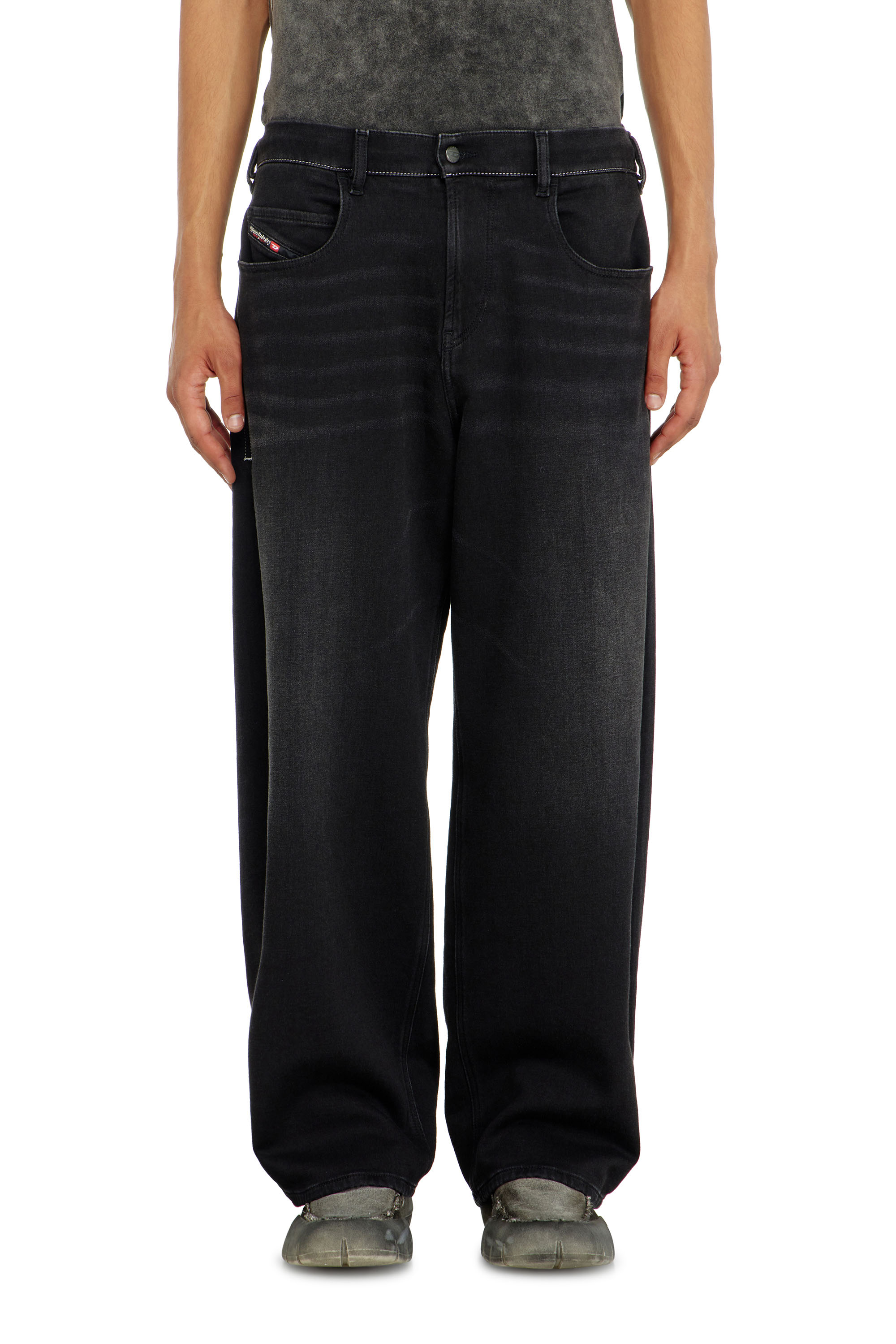 Diesel - Relaxed 2097 D-Enim-M Joggjeans&reg; 09P90 Unisex, Nero/Grigio scuro - Image 2